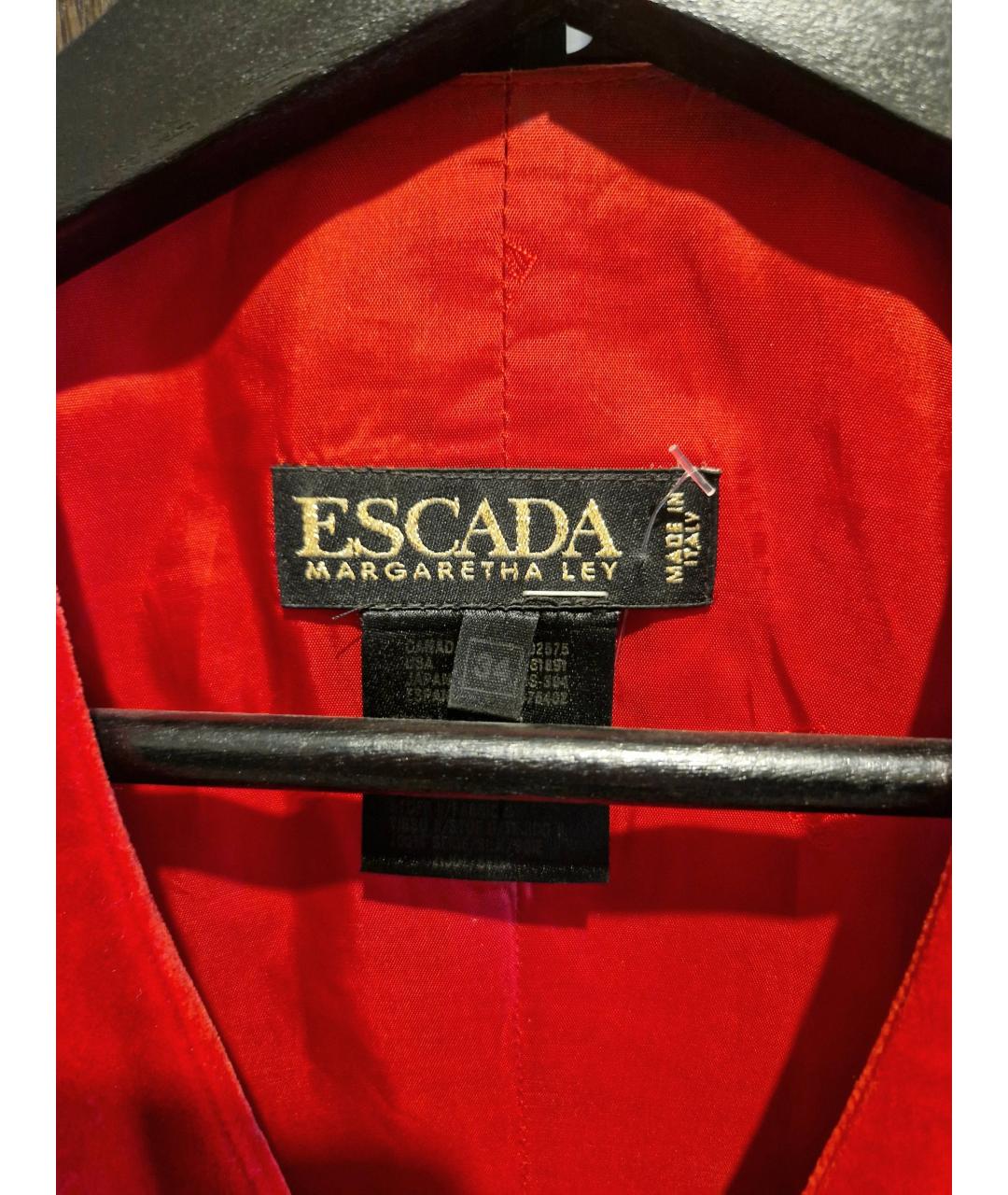 ESCADA Красный бархатный жилет, фото 5