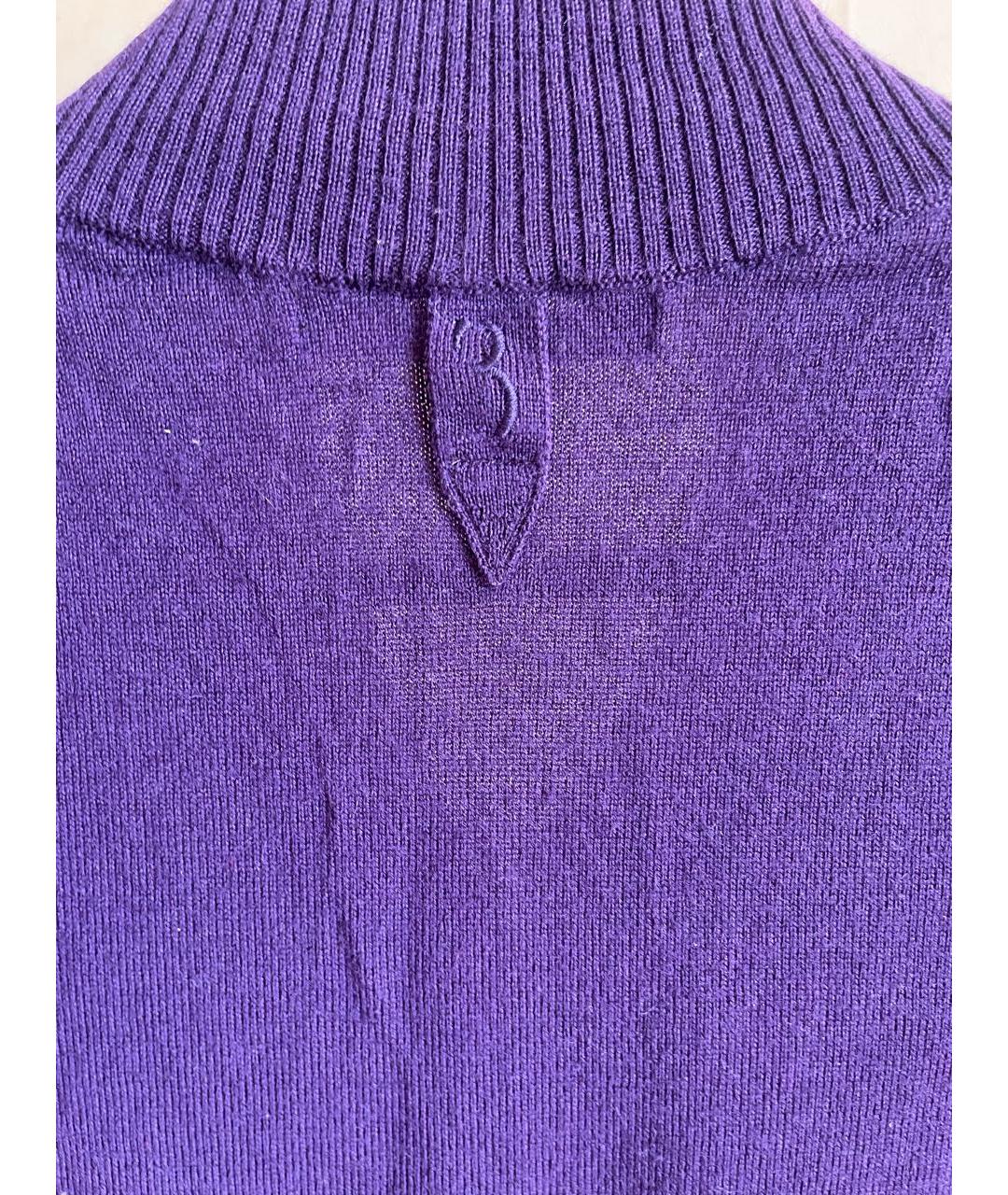 BILLIONAIRE Фиолетовый шерстяной джемпер / свитер, фото 4