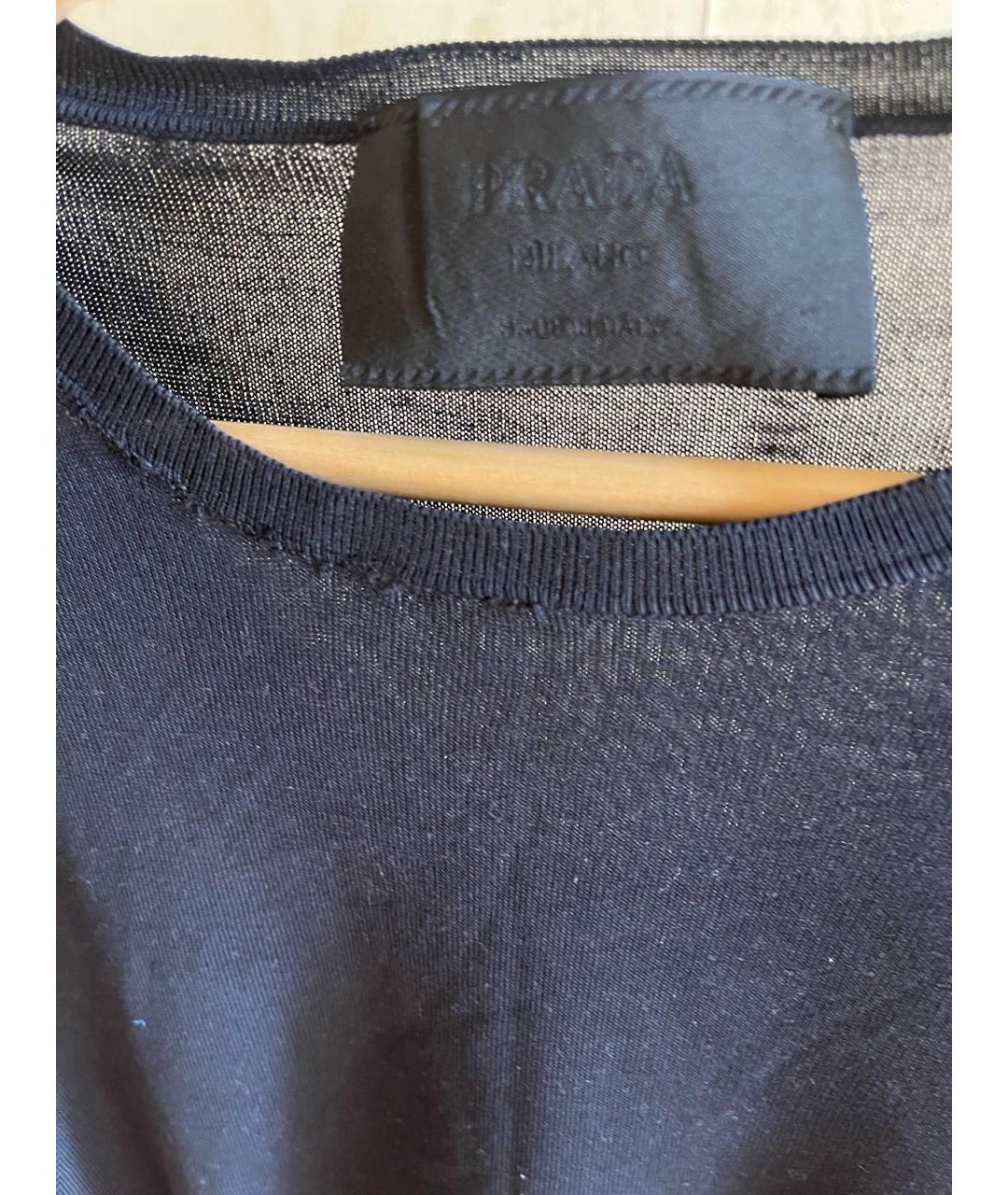PRADA Черный шелковый джемпер / свитер, фото 3