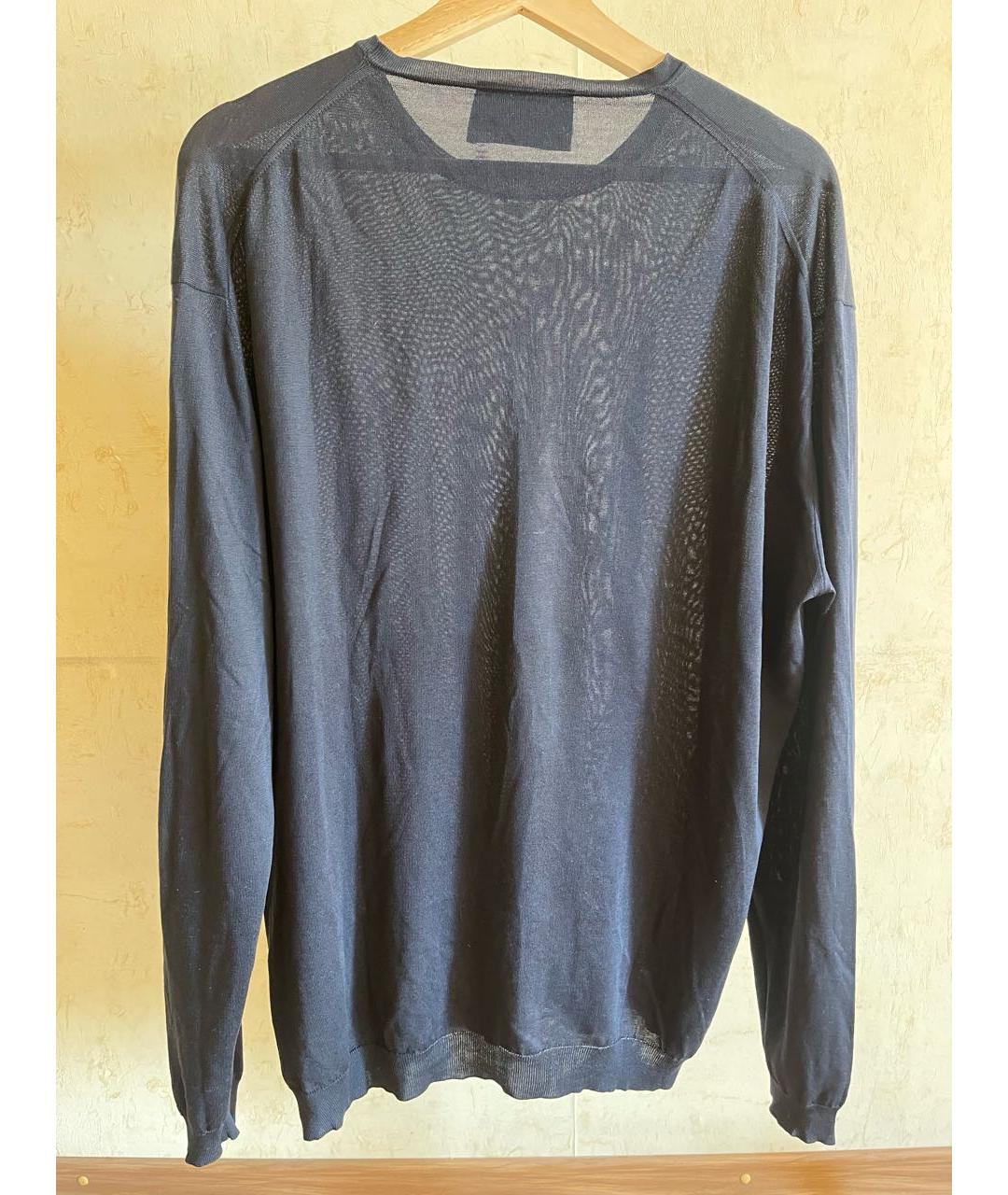 PRADA Черный шелковый джемпер / свитер, фото 2