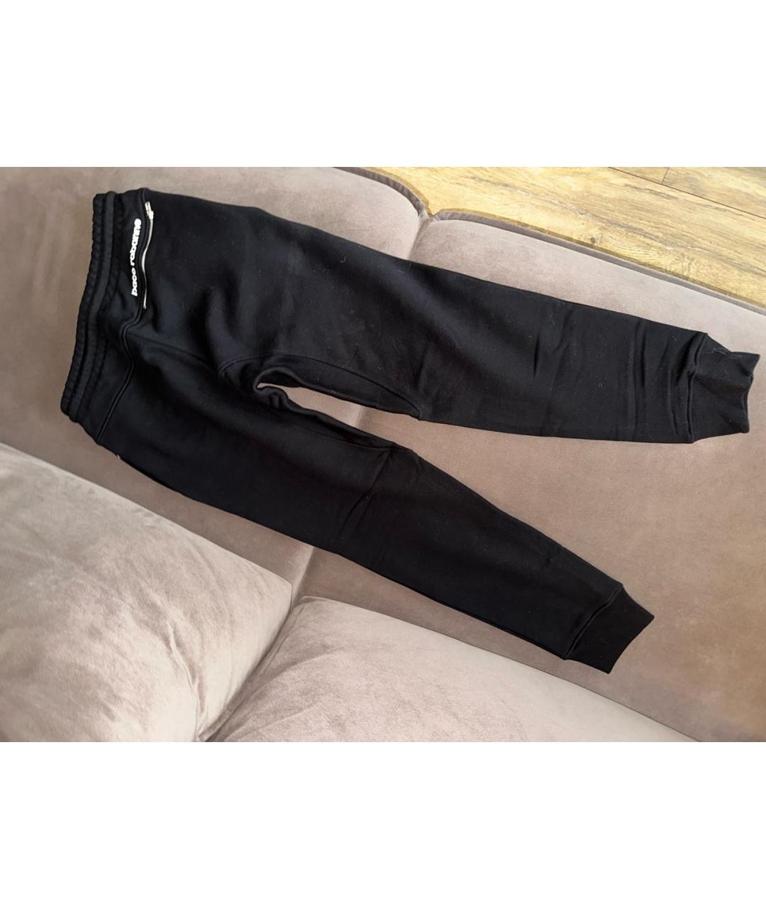 PACO RABANNE Черные хлопковые спортивные брюки и шорты, фото 2