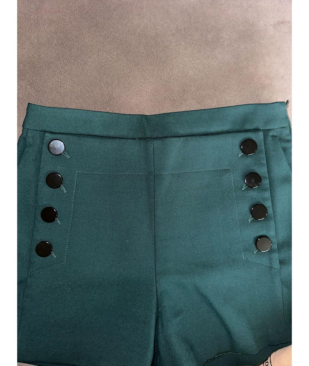 SANDRO Зеленые полиэстеровые шорты, фото 3