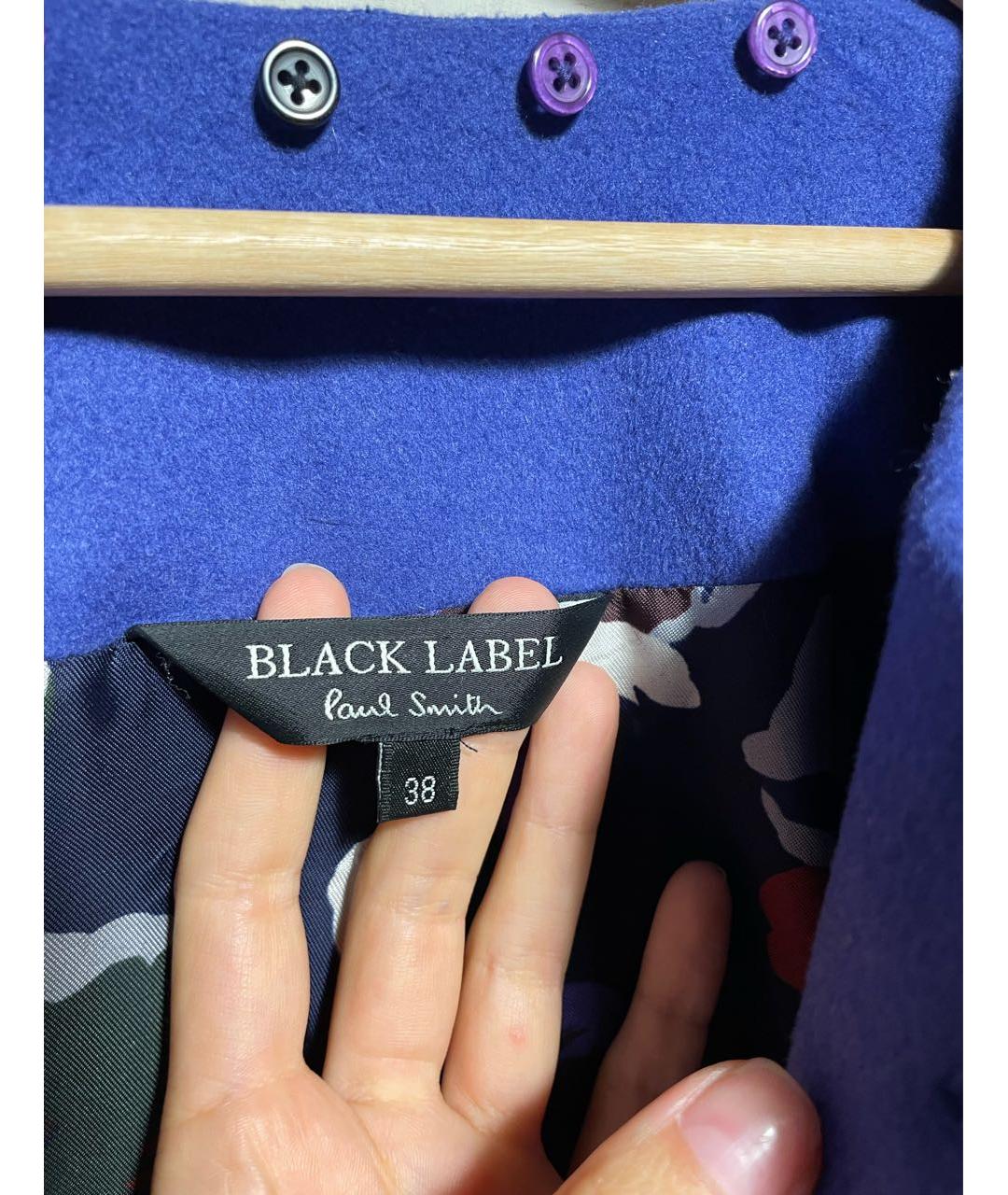 PAUL SMITH BLACK LABEL Фиолетовое шерстяное пальто, фото 4