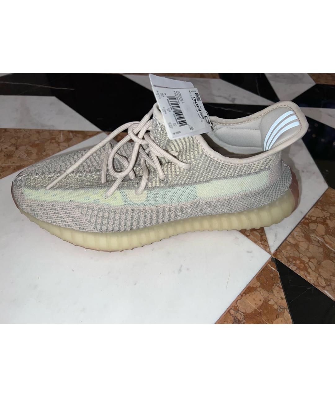 ADIDAS YEEZY Серые текстильные низкие кроссовки / кеды, фото 7