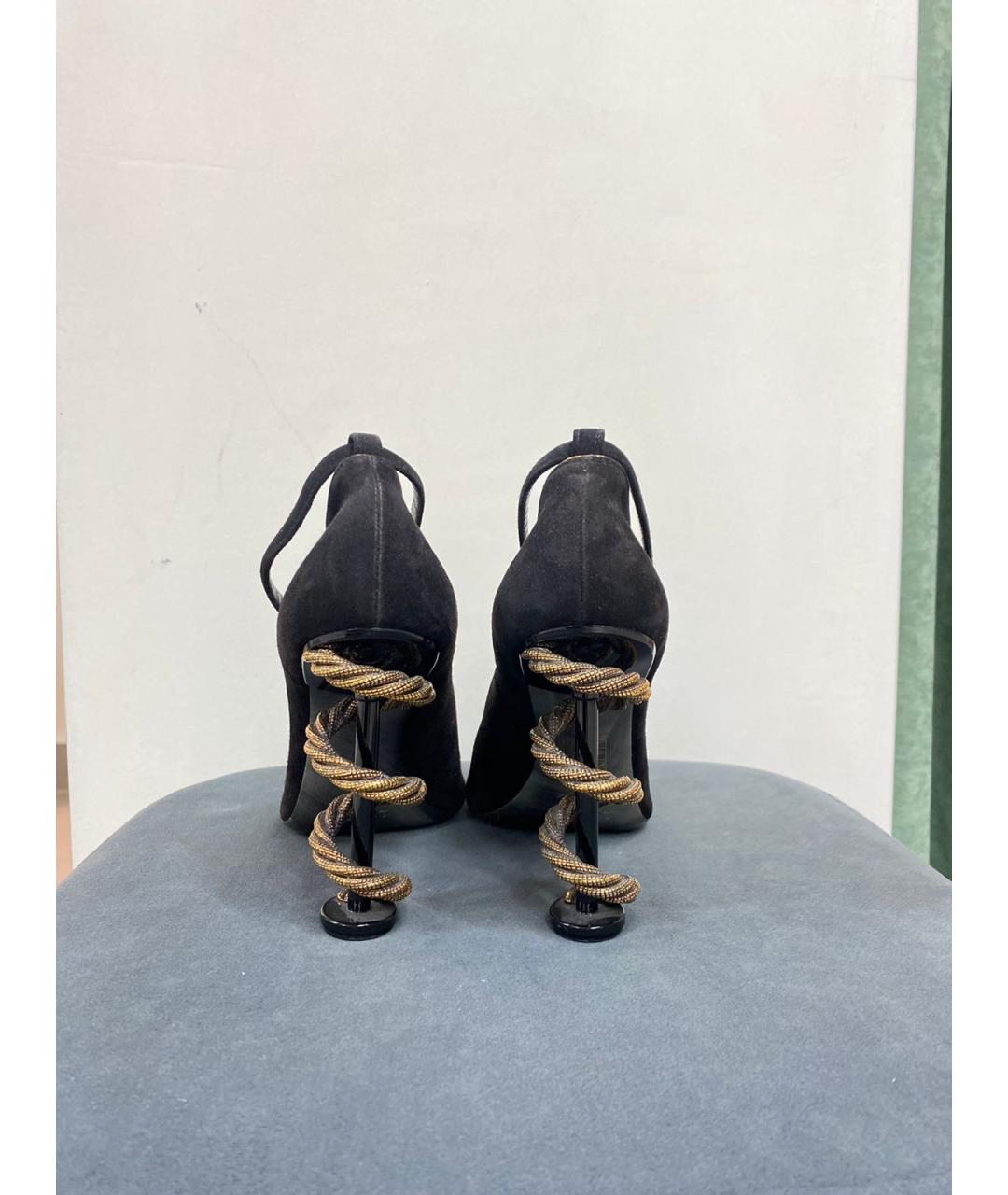 LOEWE Черные замшевые туфли, фото 4