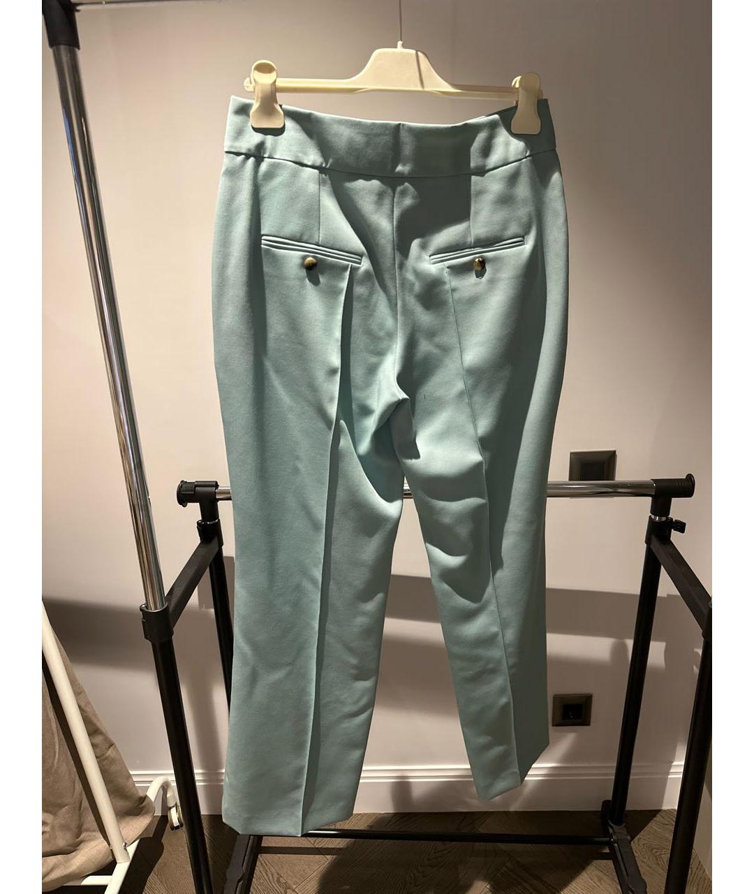 ISABEL MARANT Салатовые хлопковые брюки широкие, фото 2