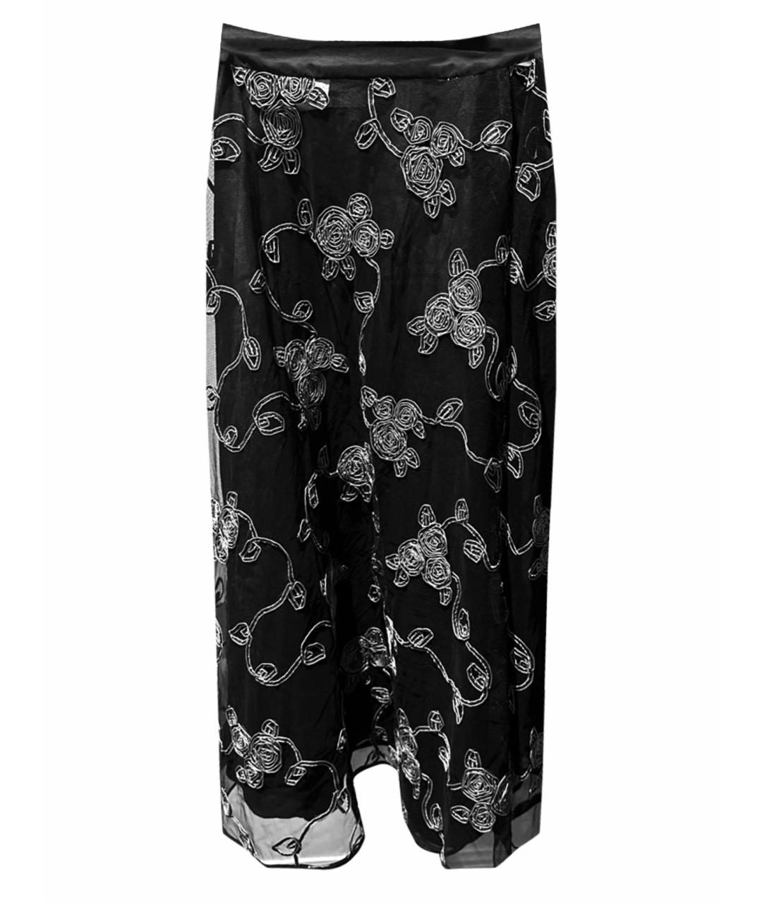 ARMANI COLLEZIONI Черная сетчатая юбка макси, фото 1
