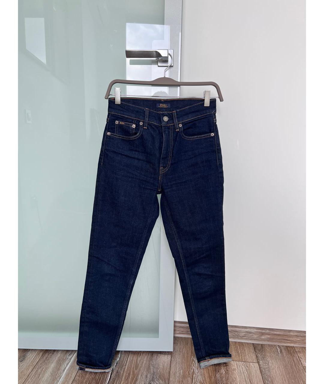 POLO RALPH LAUREN Темно-синие хлопковые прямые джинсы, фото 3