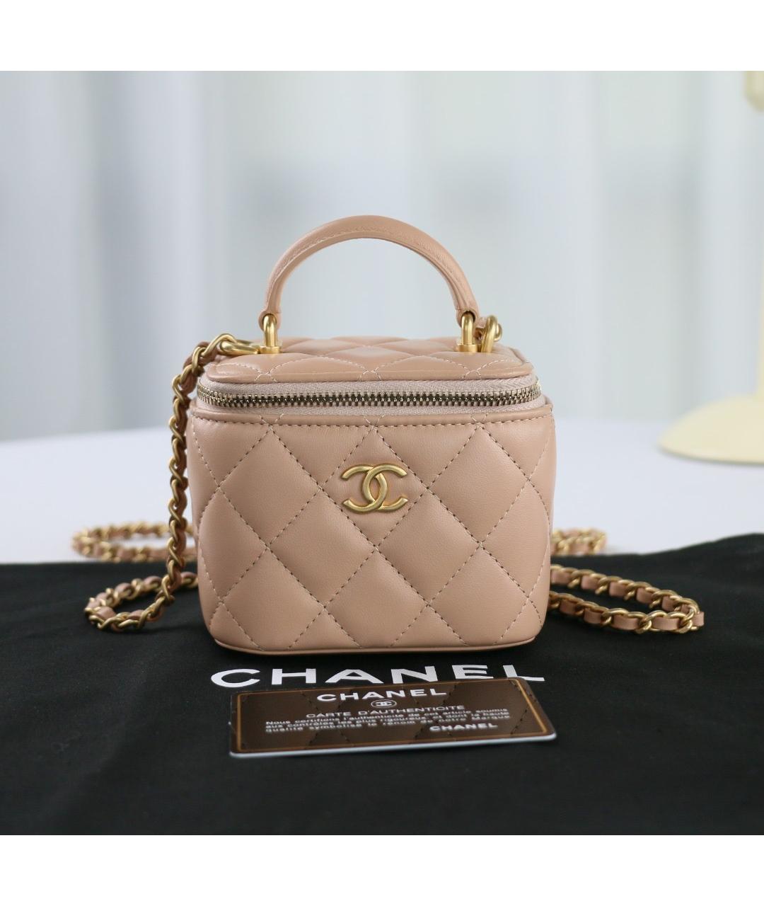 CHANEL Хаки кожаная сумка через плечо, фото 9