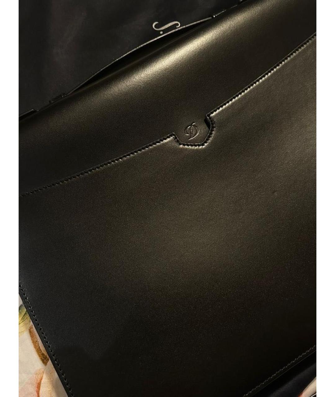 DUPONT Черный кожаный портфель, фото 3