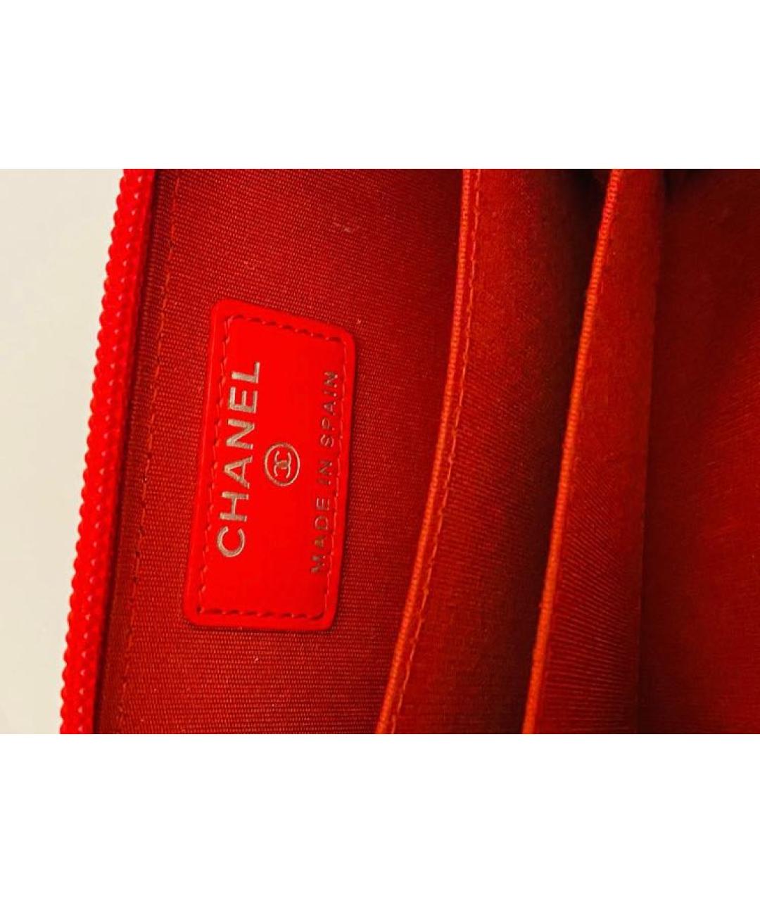 CHANEL Красный кожаный кошелек, фото 5