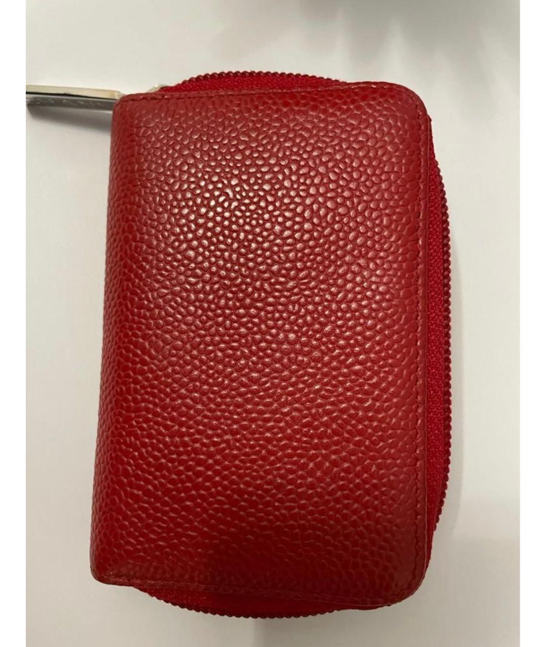 CHANEL Красный кожаный кошелек, фото 2