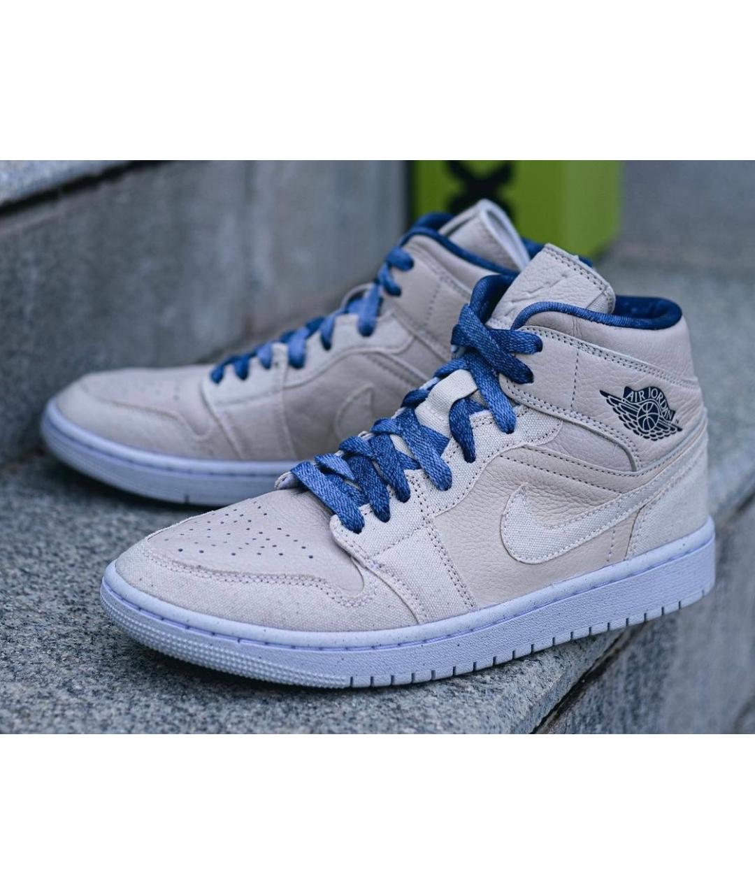 JORDAN Бежевые кожаные кроссовки, фото 4