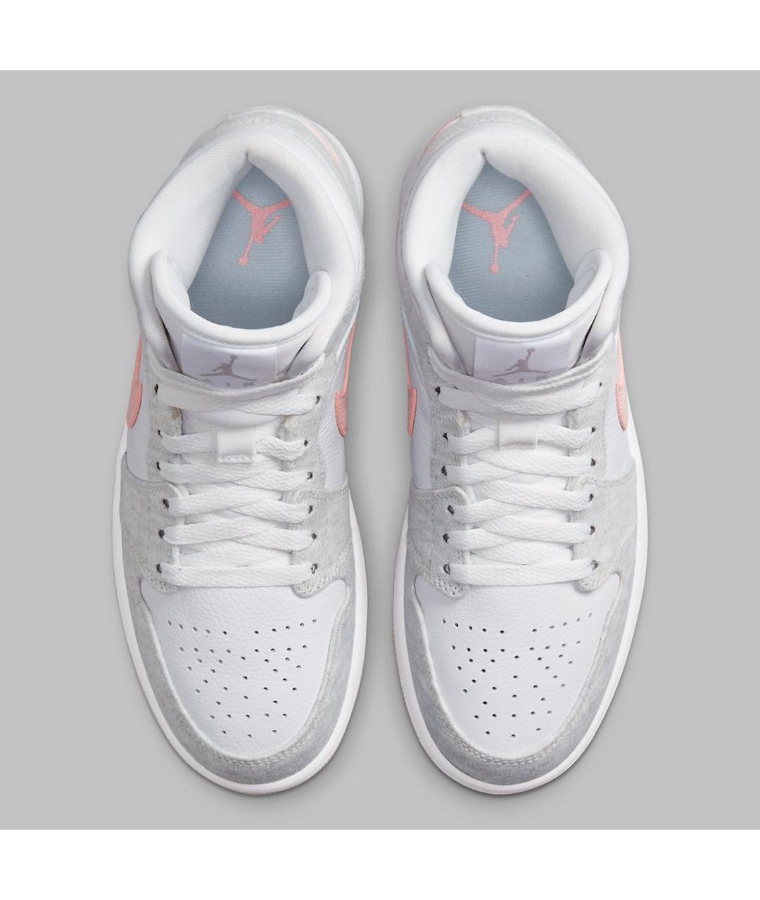 JORDAN Серые текстильные высокие кроссовки / кеды, фото 3