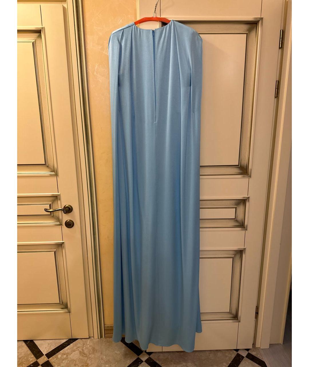 ALEX PERRY Голубое шелковое вечернее платье, фото 2