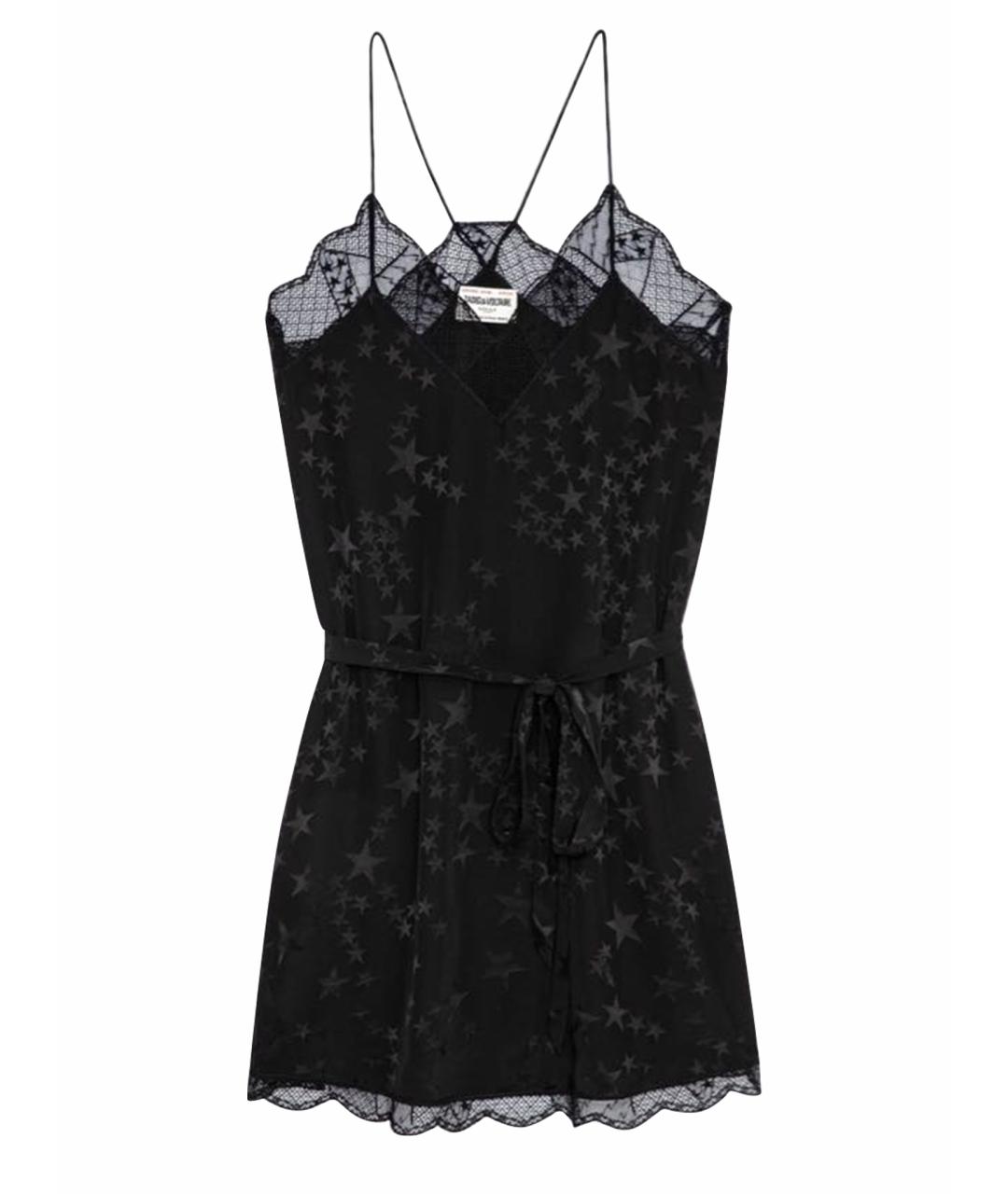 ZADIG & VOLTAIRE Черное шелковое коктейльное платье, фото 1