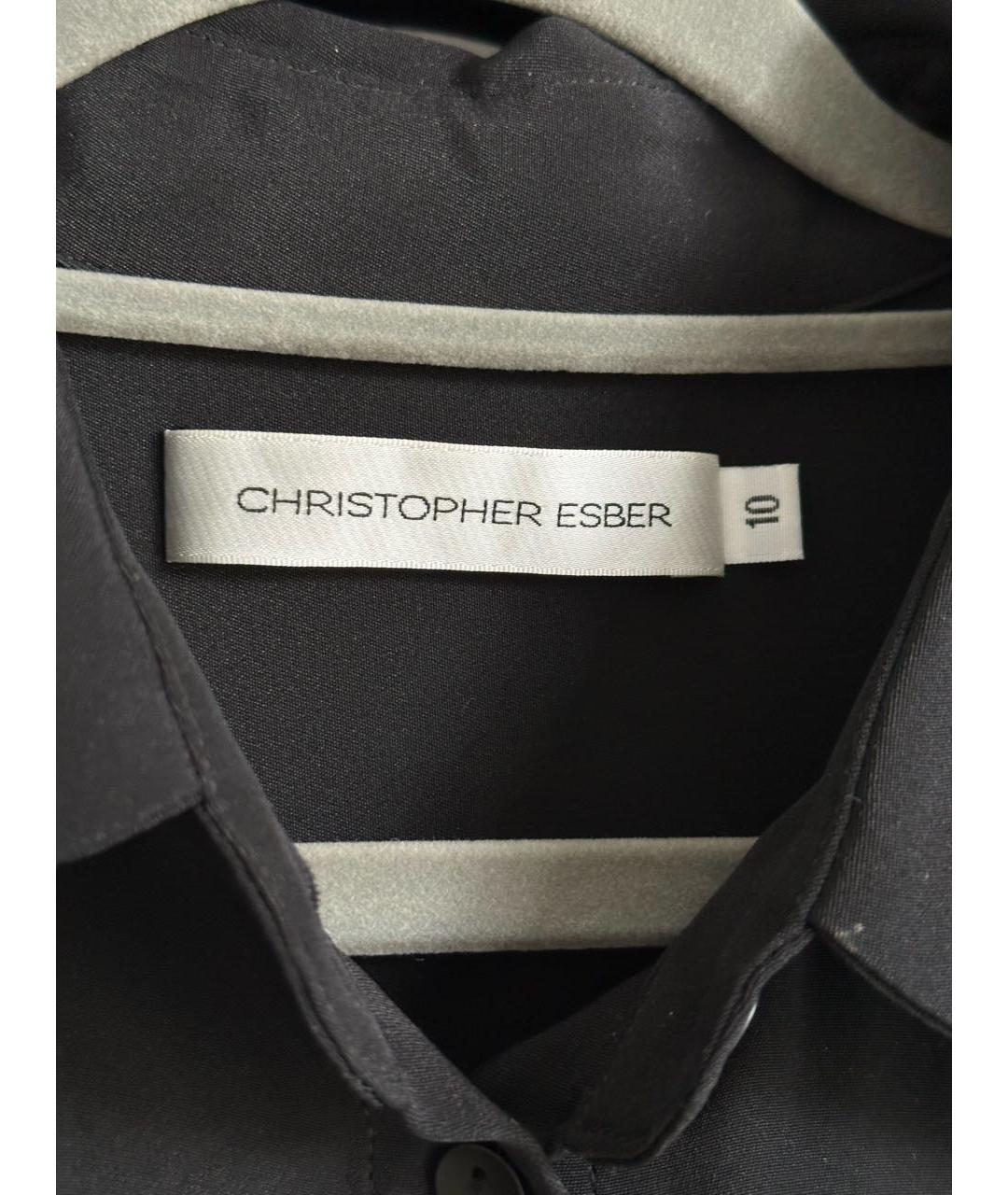 CHRISTOPHER ESBER Черная блузы, фото 3