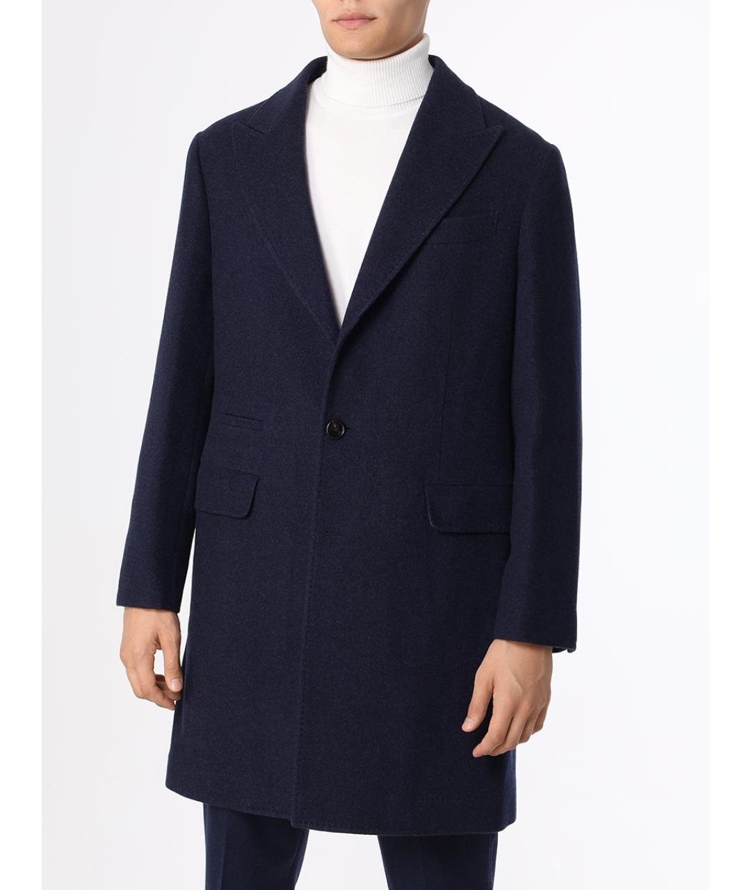 BRUNELLO CUCINELLI Синее пальто, фото 4