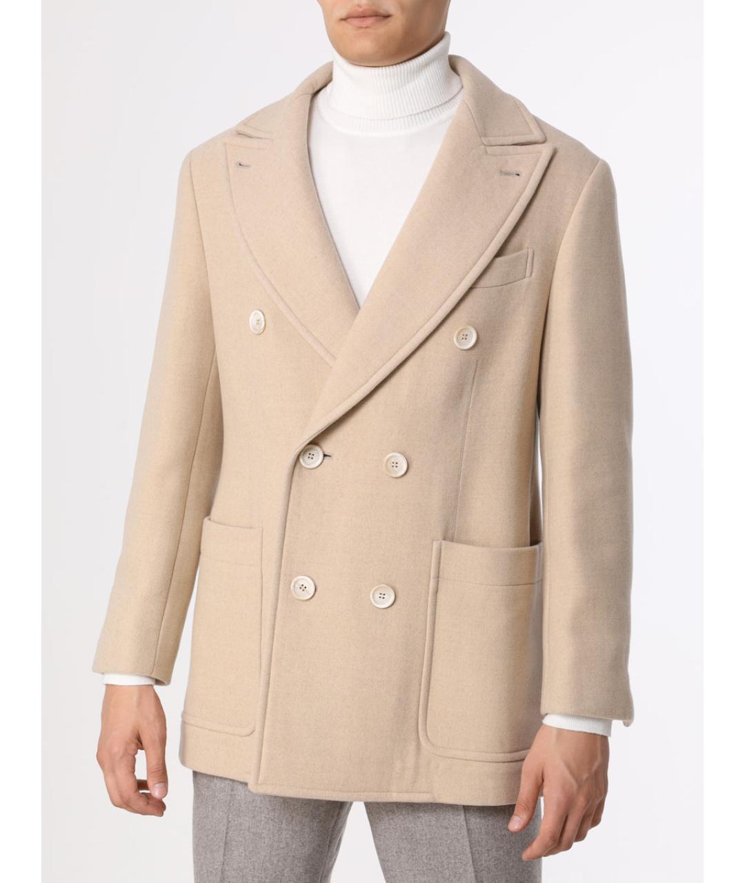 BRUNELLO CUCINELLI Бежевое пальто, фото 4
