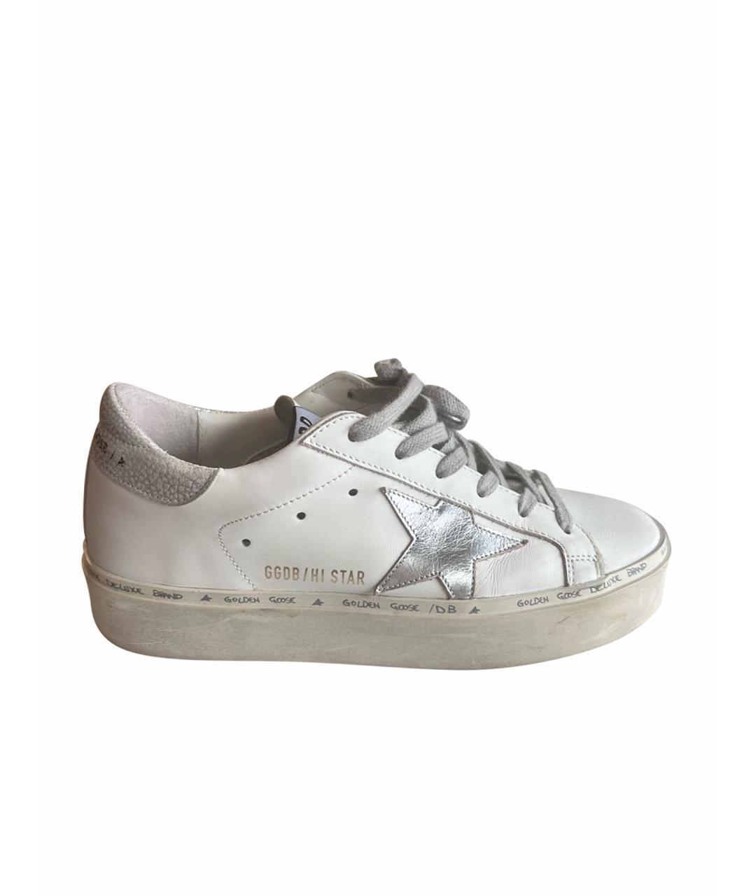 GOLDEN GOOSE DELUXE BRAND Белые кожаные кеды, фото 1