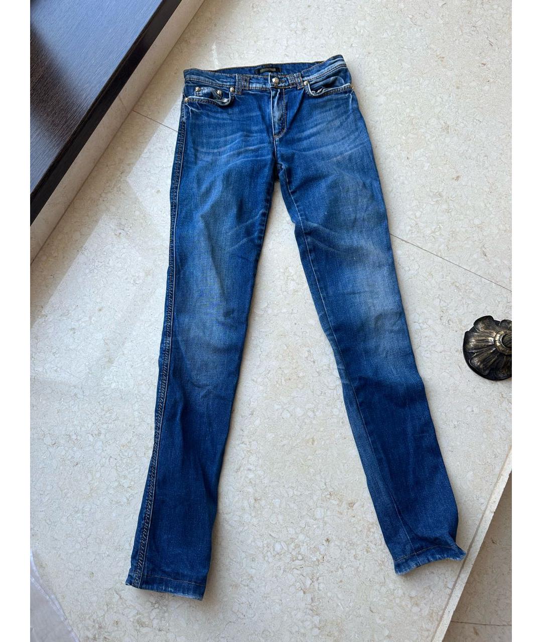 ROBERTO CAVALLI Синие прямые джинсы, фото 5