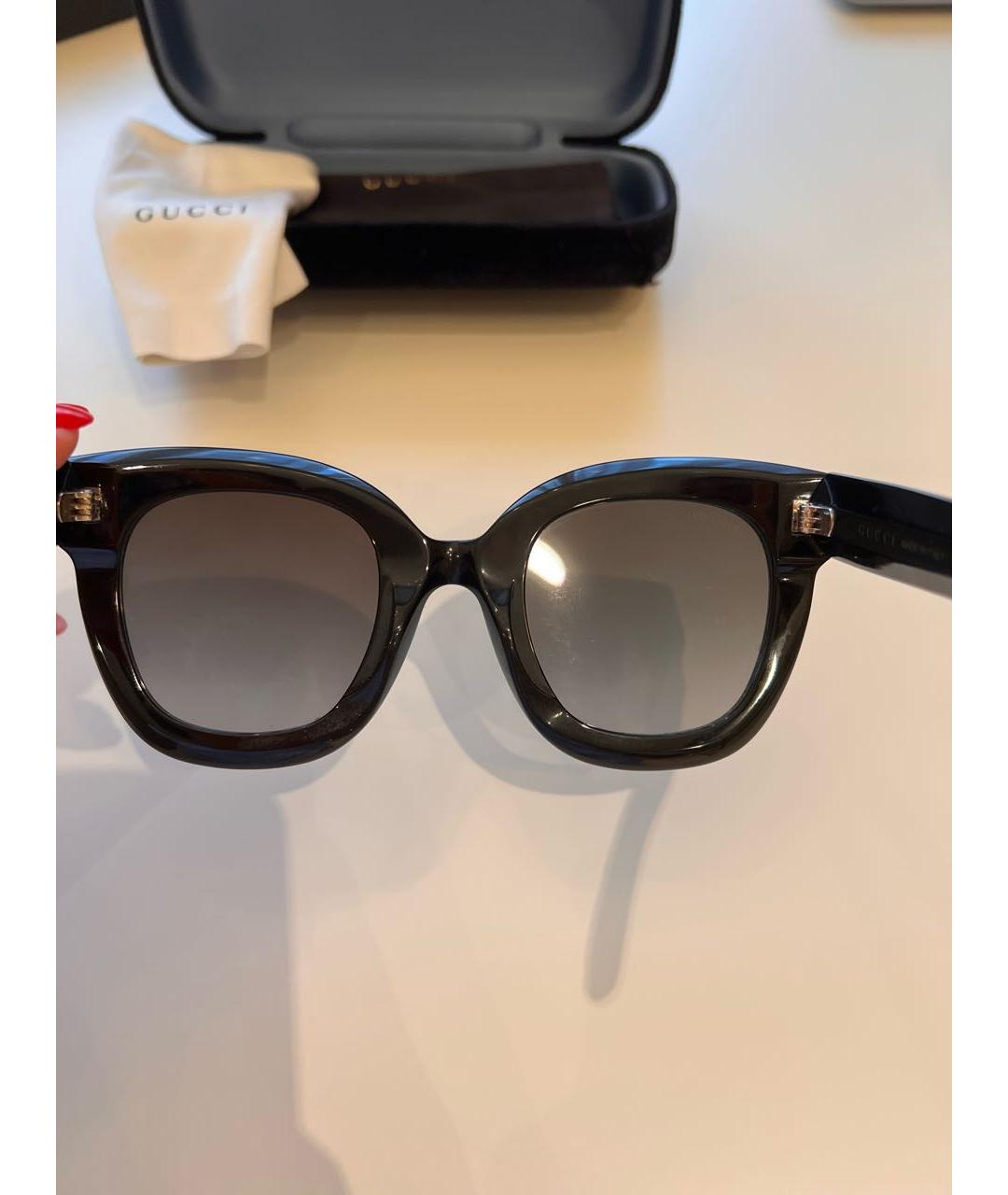 GUCCI Черные пластиковые солнцезащитные очки, фото 2