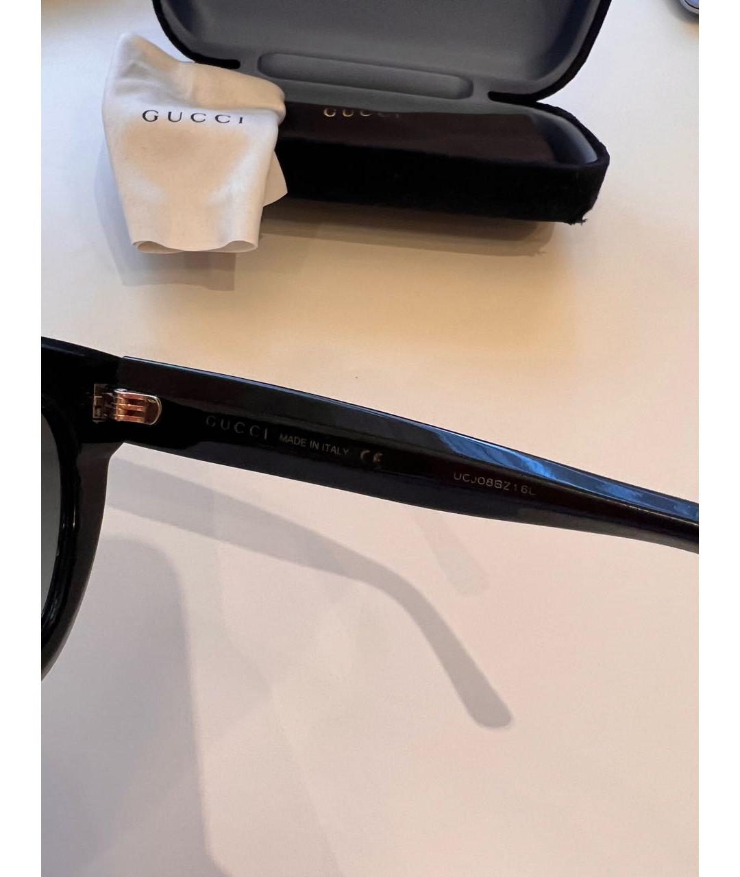 GUCCI Черные пластиковые солнцезащитные очки, фото 3