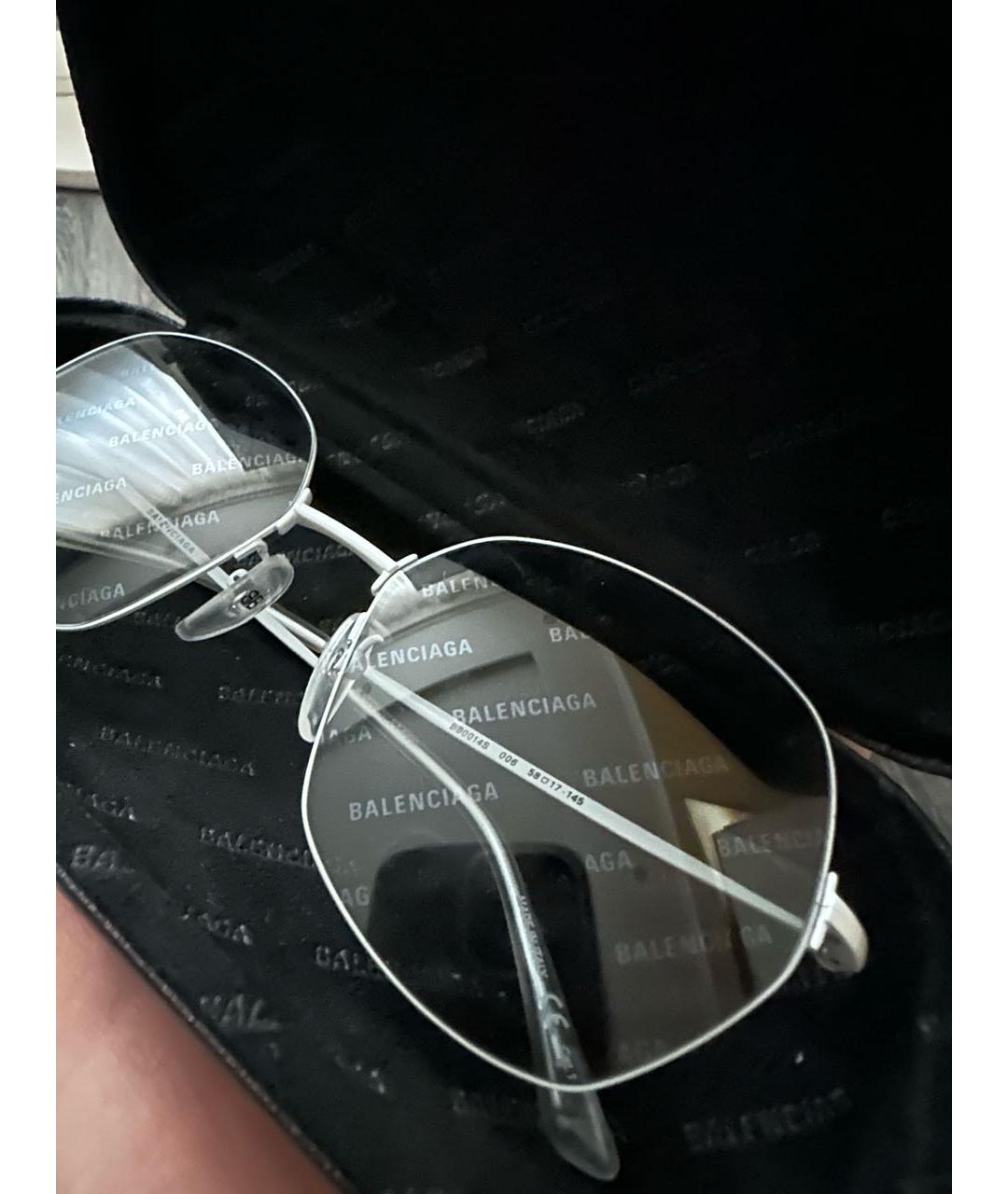 BALENCIAGA Серые металлические солнцезащитные очки, фото 4