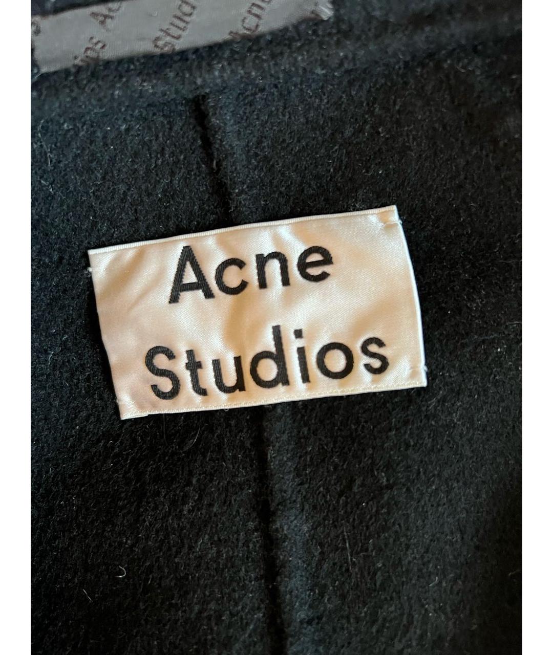 ACNE STUDIOS Черное шерстяное пальто, фото 7