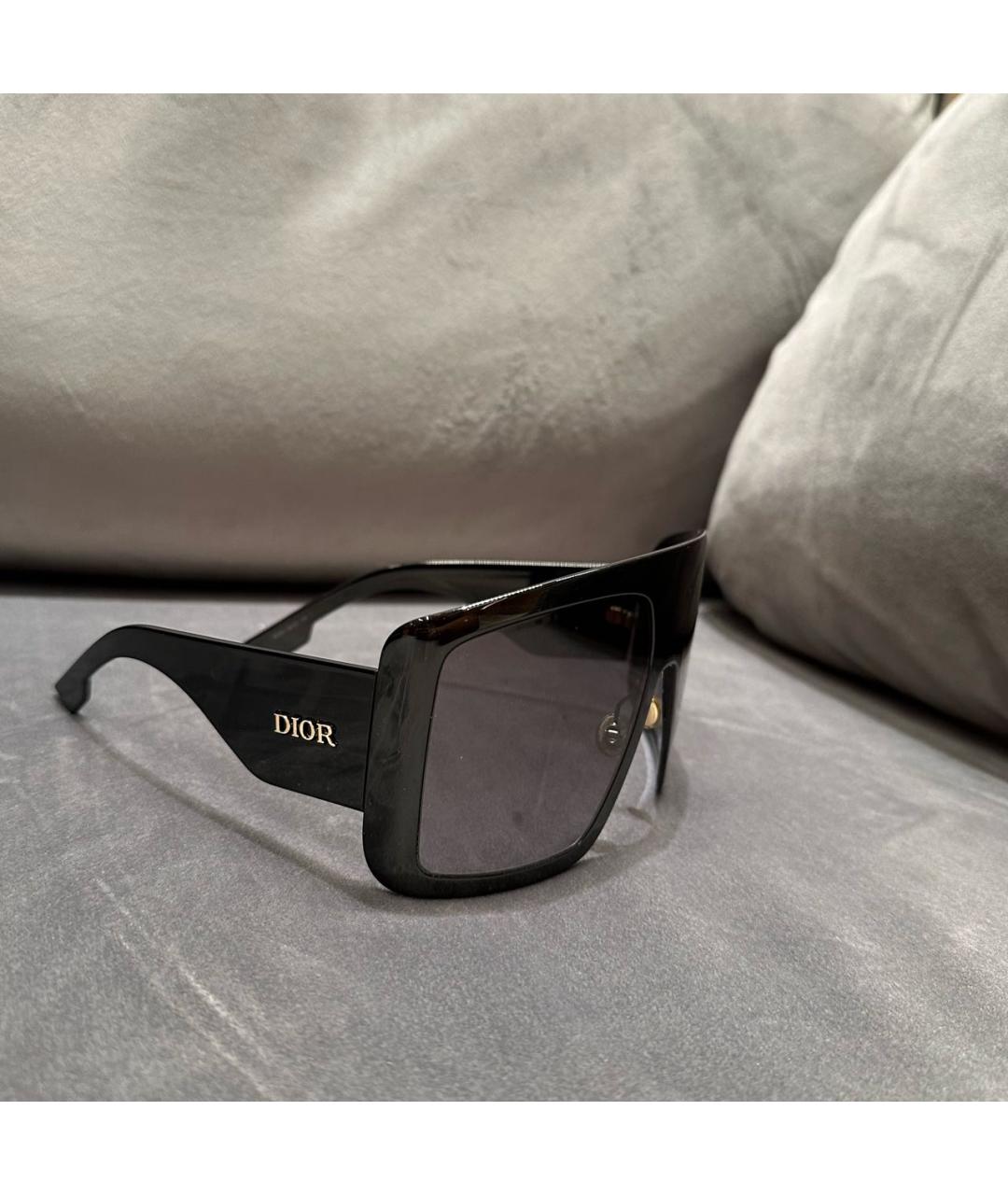 CHRISTIAN DIOR Черные пластиковые солнцезащитные очки, фото 2