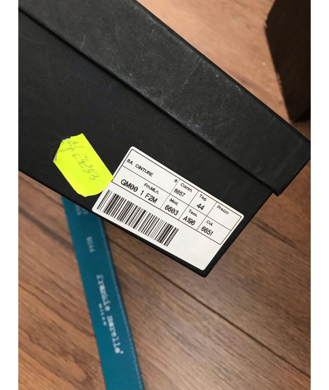 FRANKIE MORELLO Бирюзовый кожаный ремень, фото 8