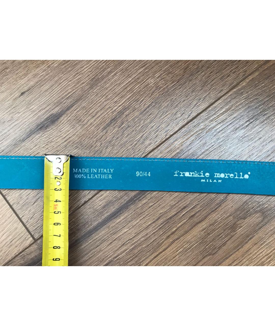 FRANKIE MORELLO Бирюзовый кожаный ремень, фото 7