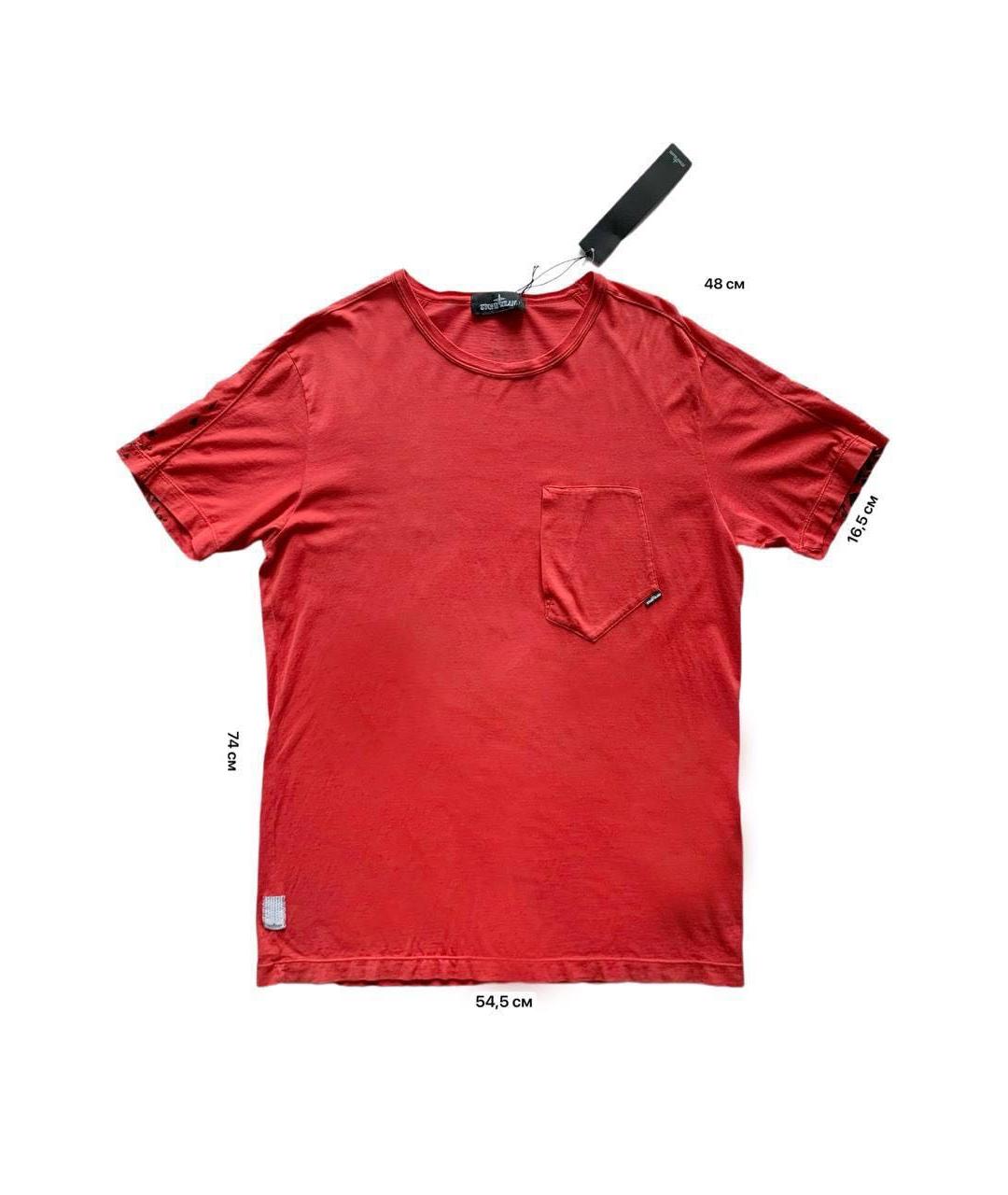 STONE ISLAND SHADOW PROJECT Красная хлопковая футболка, фото 2