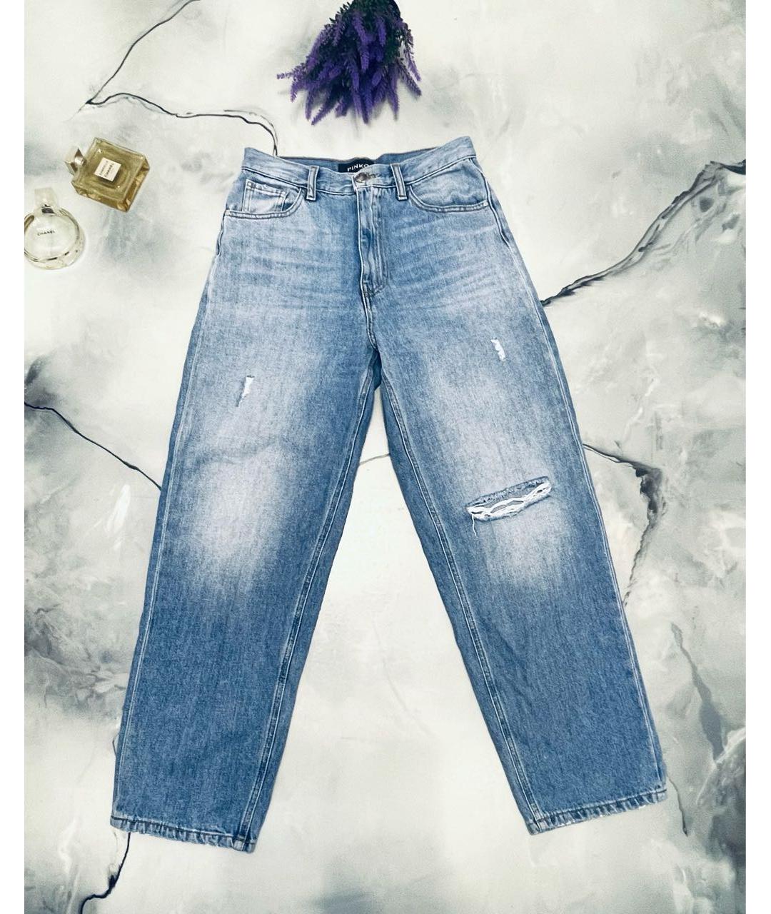 PINKO Голубые прямые джинсы, фото 5
