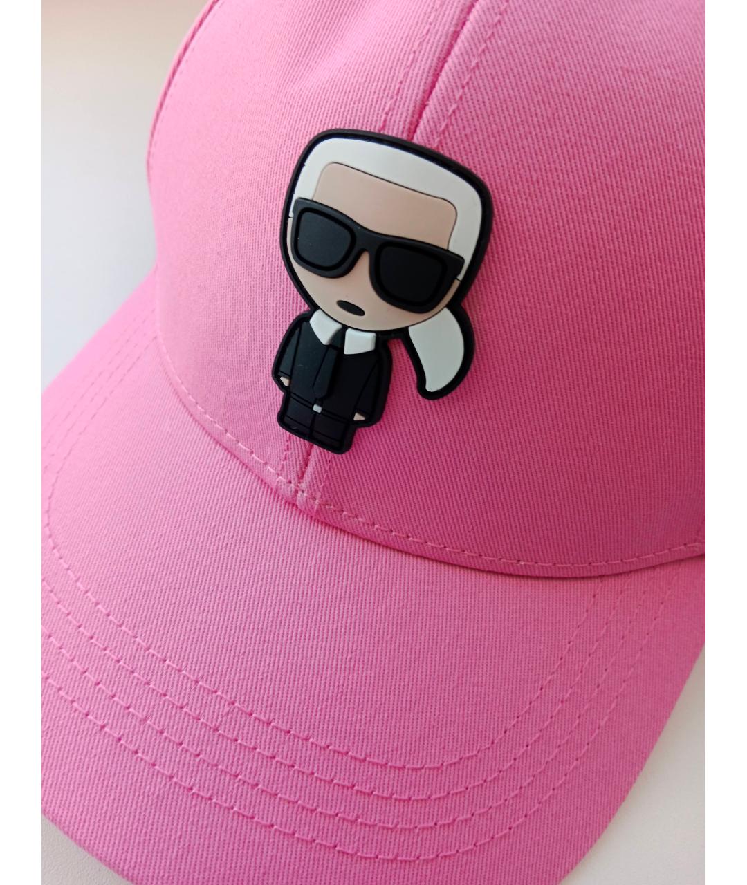 KARL LAGERFELD Розовая хлопковая кепка, фото 3