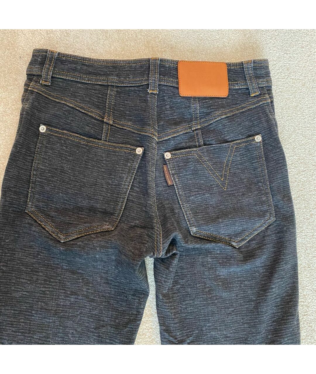 LOUIS VUITTON PRE-OWNED Черные хлопковые джинсы слим, фото 2