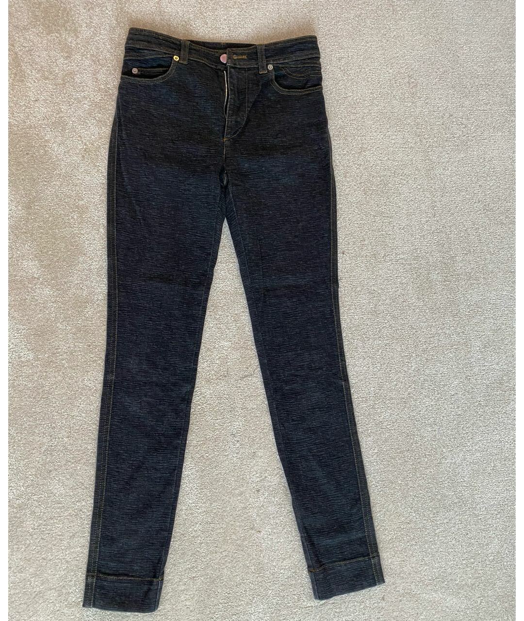 LOUIS VUITTON PRE-OWNED Черные хлопковые джинсы слим, фото 8