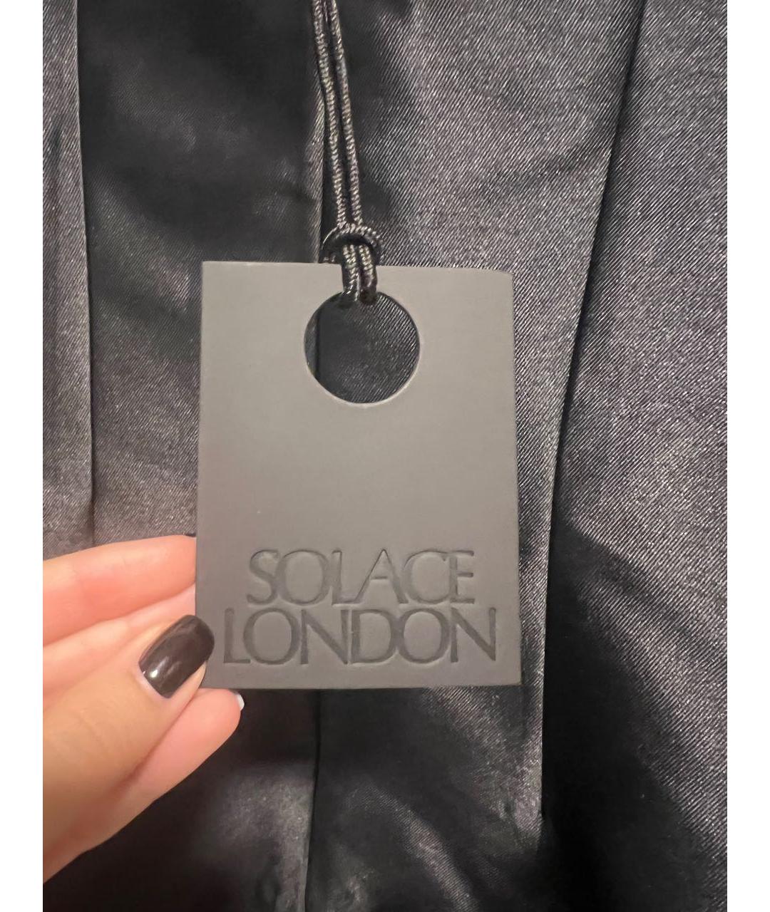 SOLACE LONDON Черное полиэстеровое коктейльное платье, фото 5