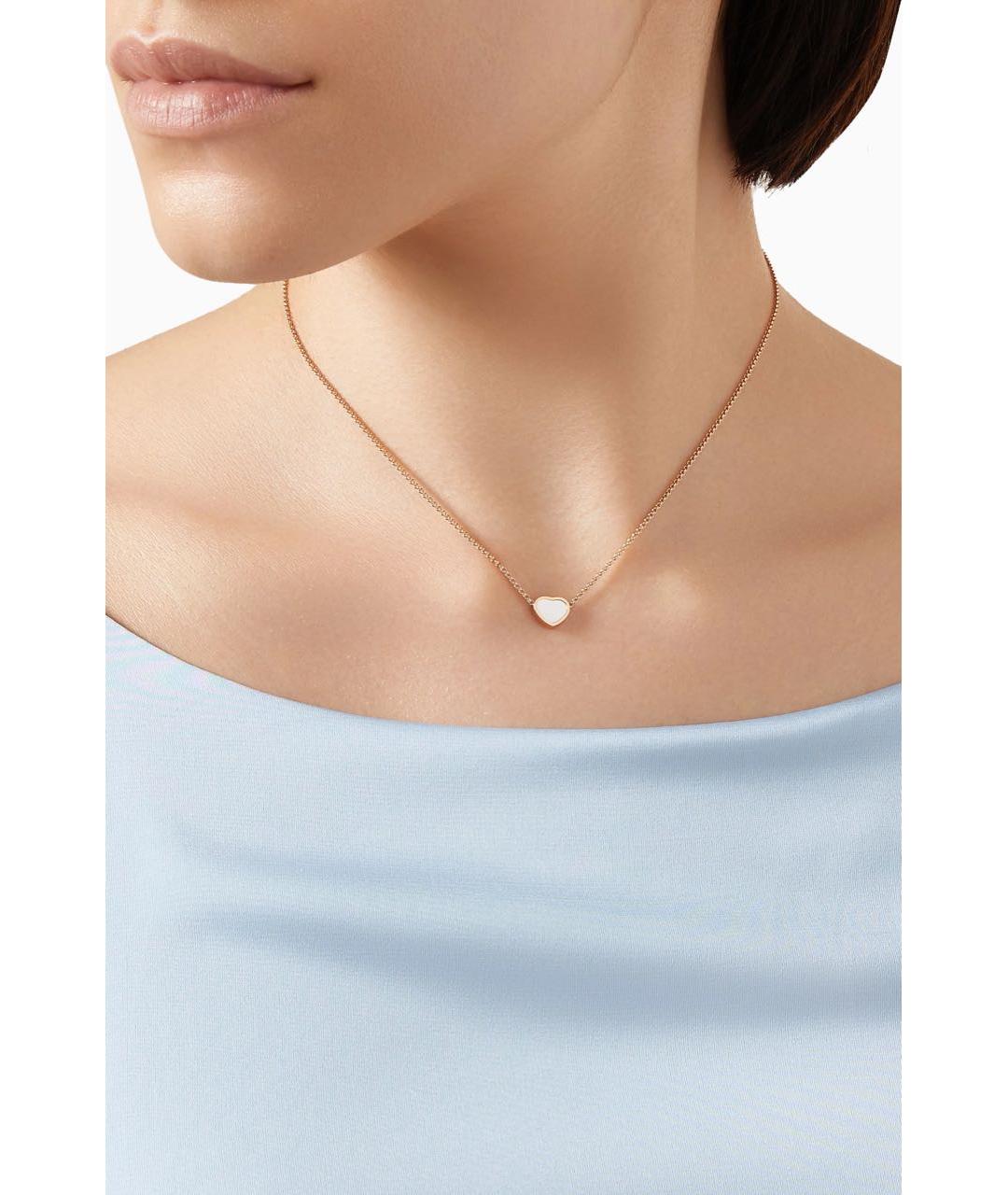 CHOPARD Бежевое колье из розового золота, фото 4