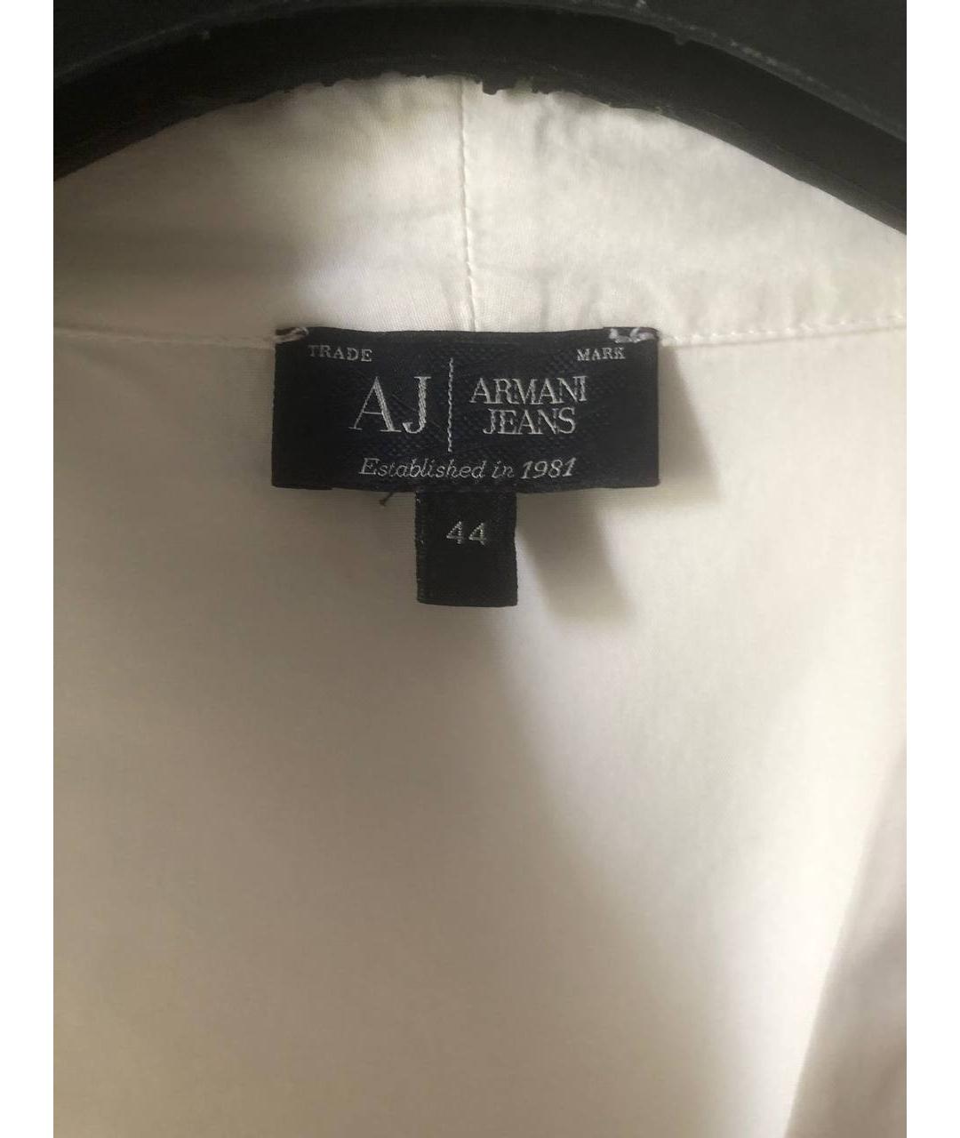 ARMANI JEANS Белая хлопковая рубашка, фото 3