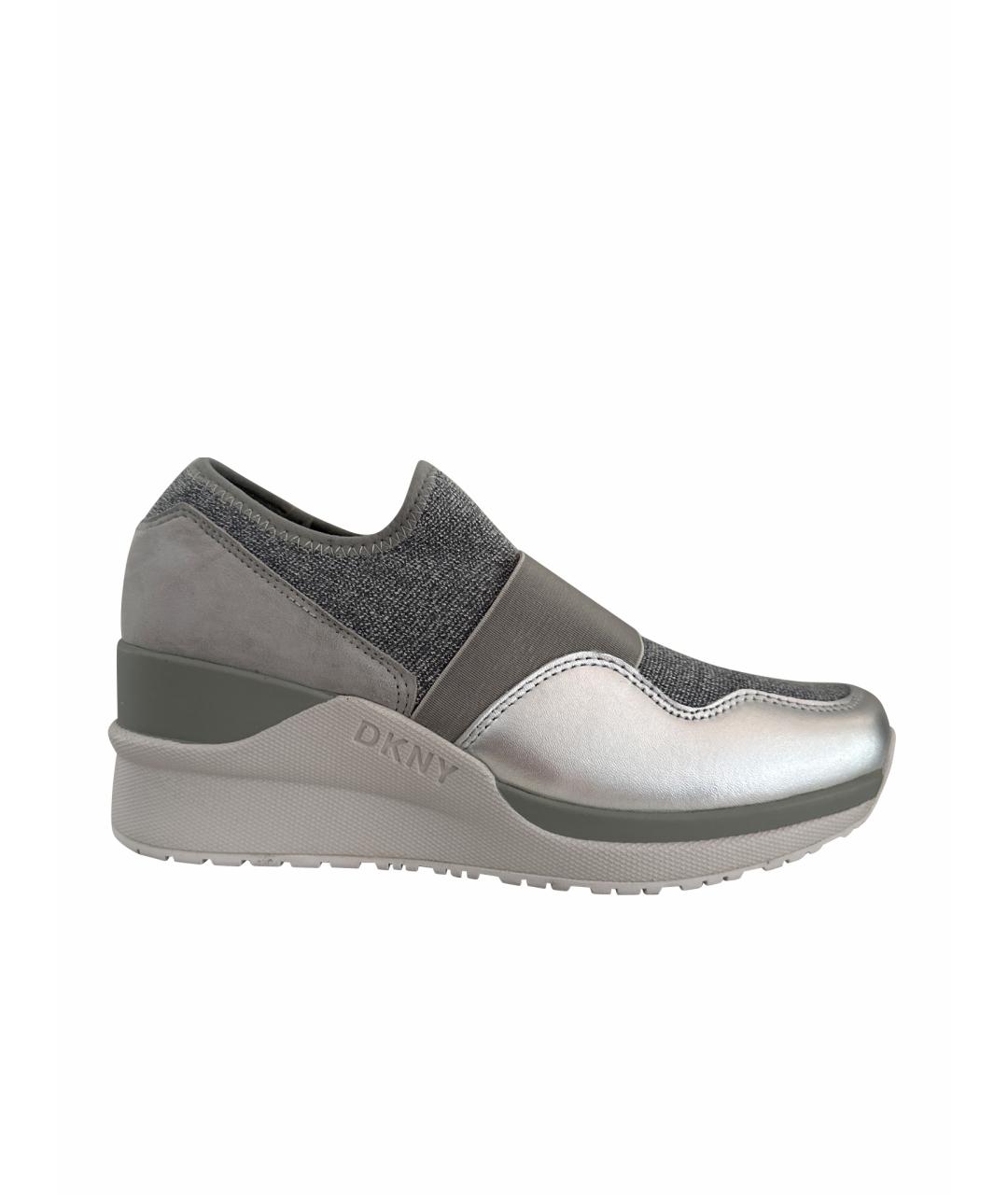 DKNY Серебряные замшевые ботинки, фото 1