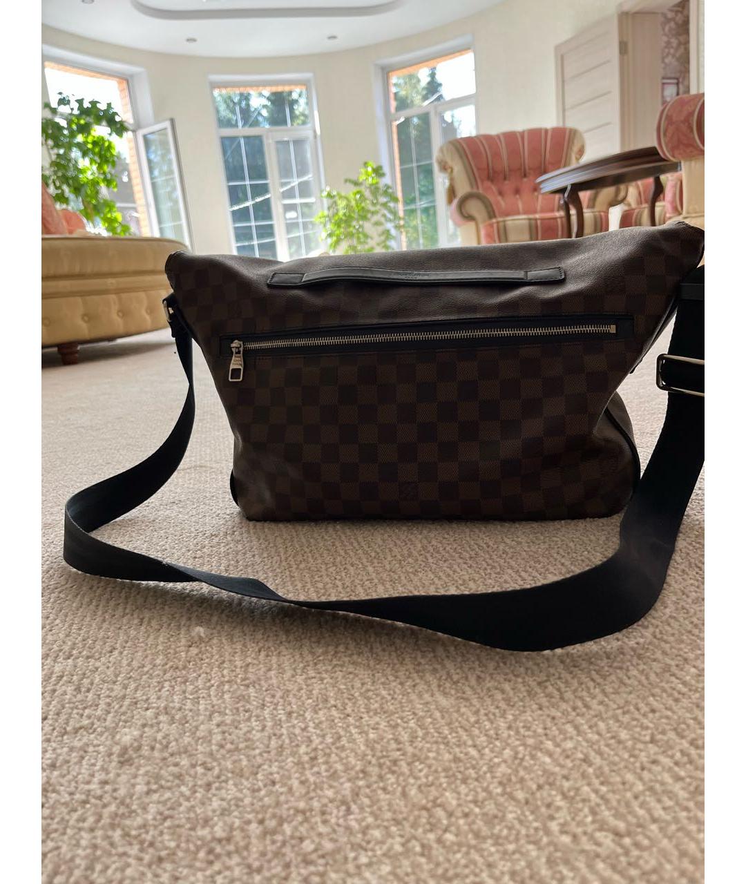 LOUIS VUITTON PRE-OWNED Коричневая сумка на плечо из искусственной кожи, фото 3