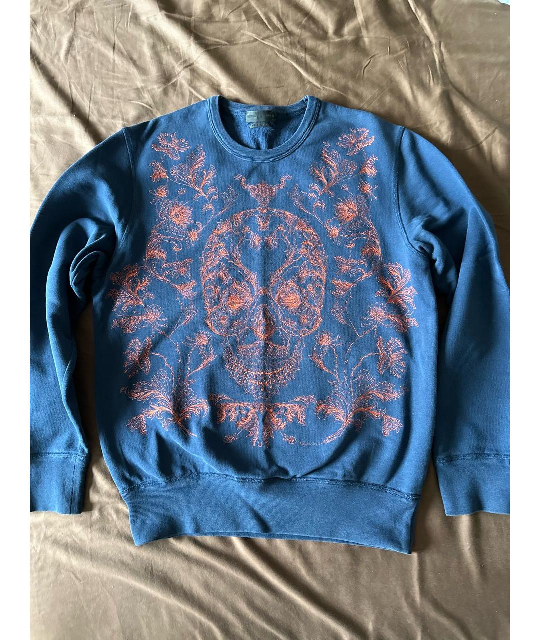 ALEXANDER MCQUEEN Синий хлопковый джемпер / свитер, фото 5