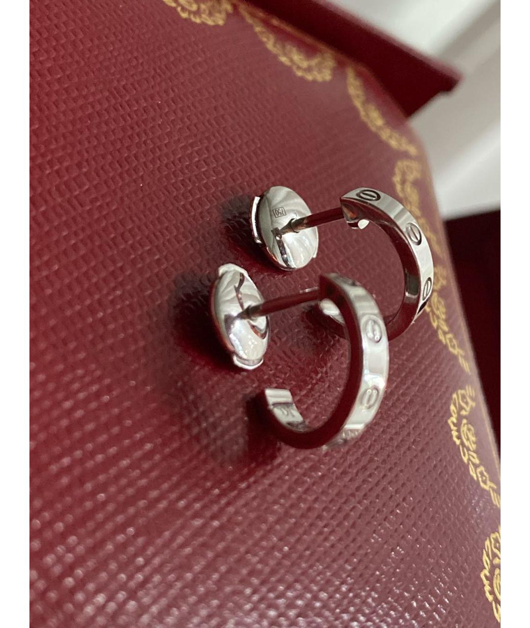 CARTIER Белые серьги из белого золота, фото 7