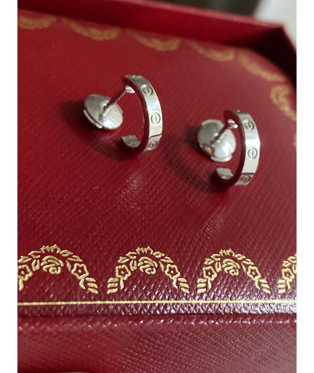 CARTIER Белые серьги из белого золота, фото 2