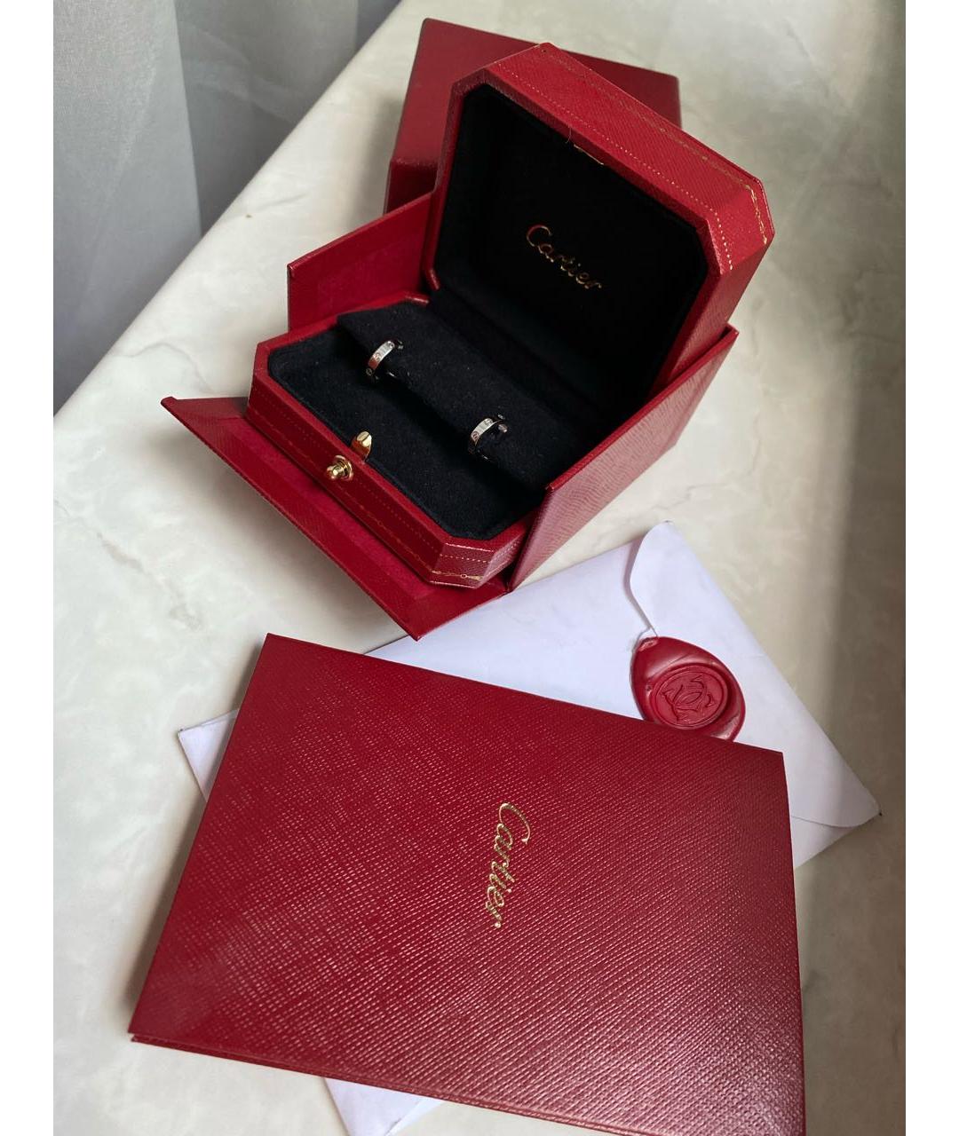 CARTIER Белые серьги из белого золота, фото 4