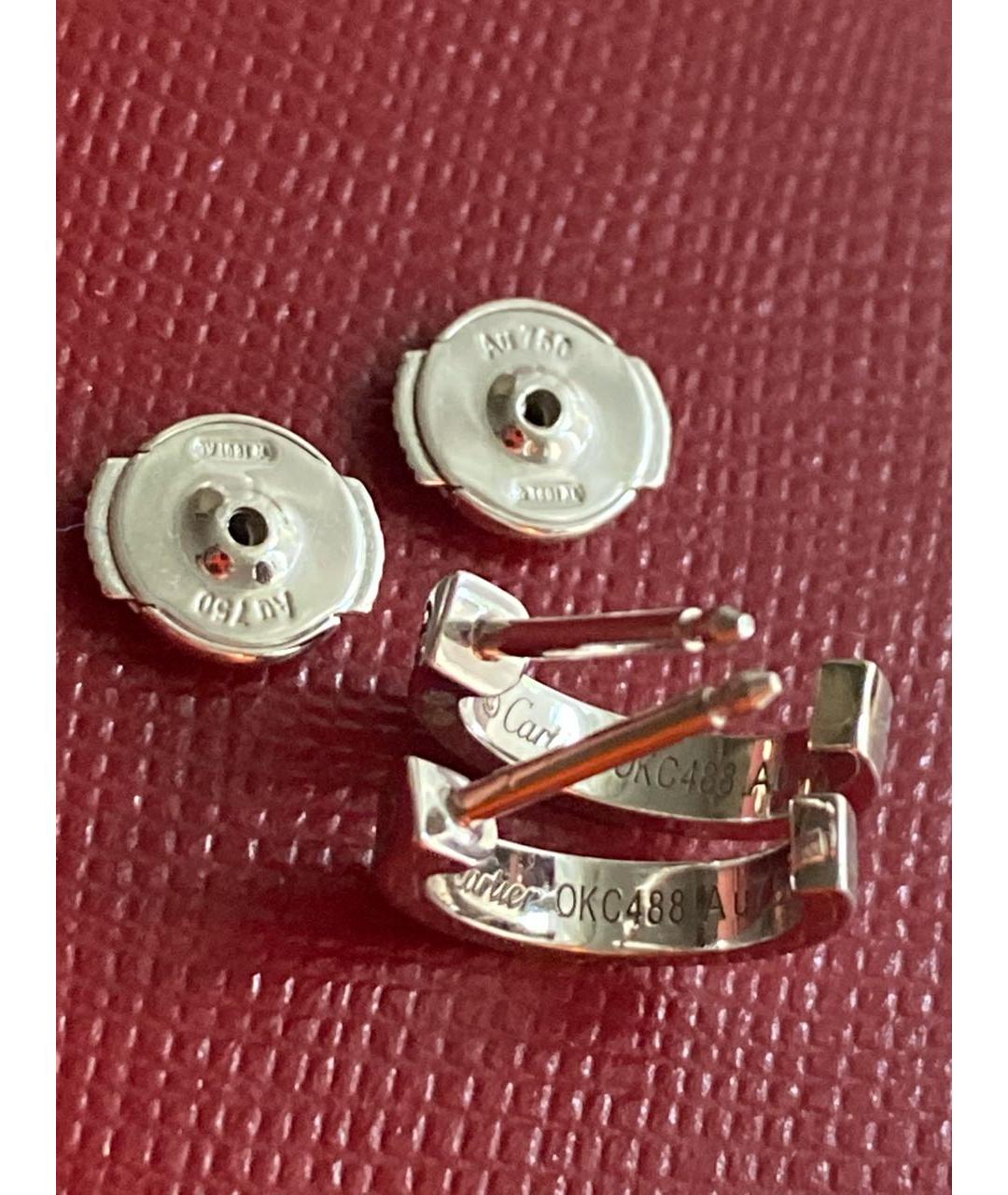 CARTIER Белые серьги из белого золота, фото 6