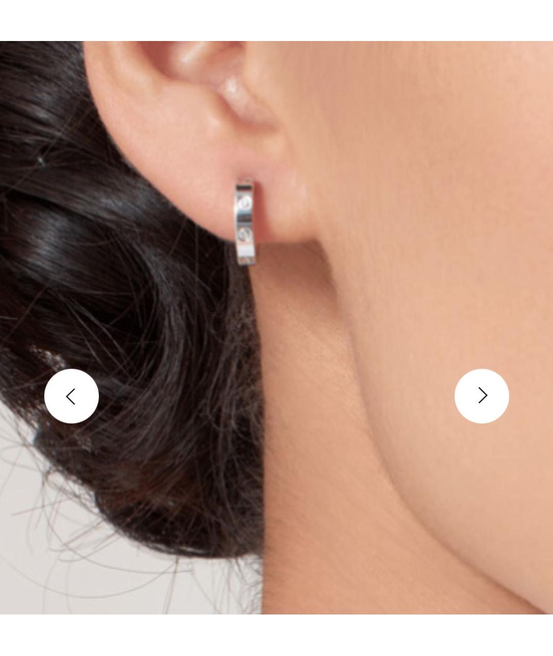 CARTIER Белые серьги из белого золота, фото 8