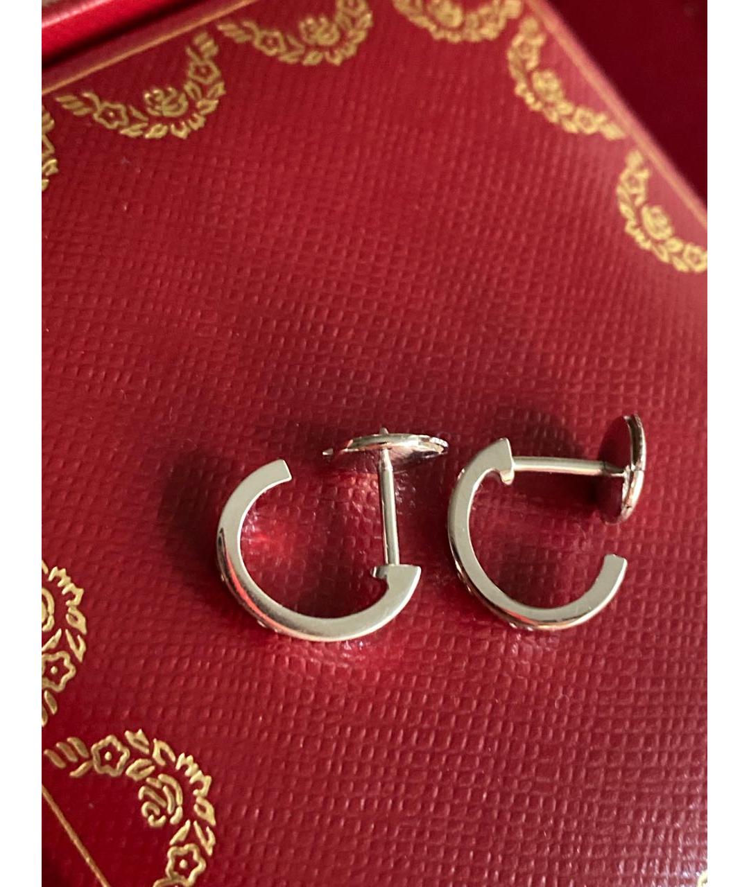 CARTIER Белые серьги из белого золота, фото 5