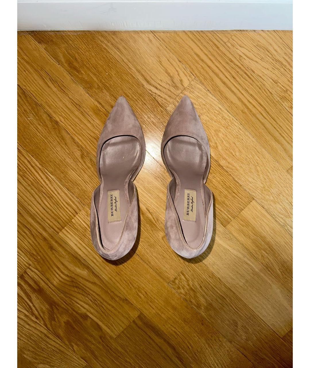 BURBERRY Бежевые замшевые туфли, фото 3